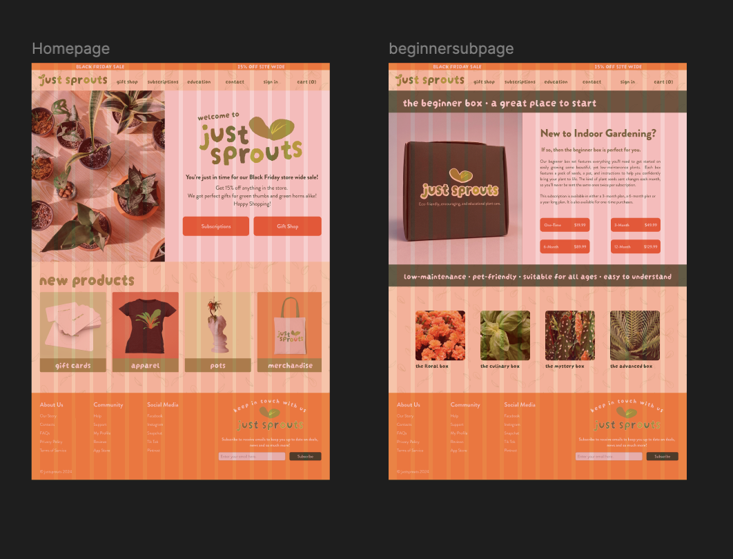 Desktop Pages with the Old Color Palette 