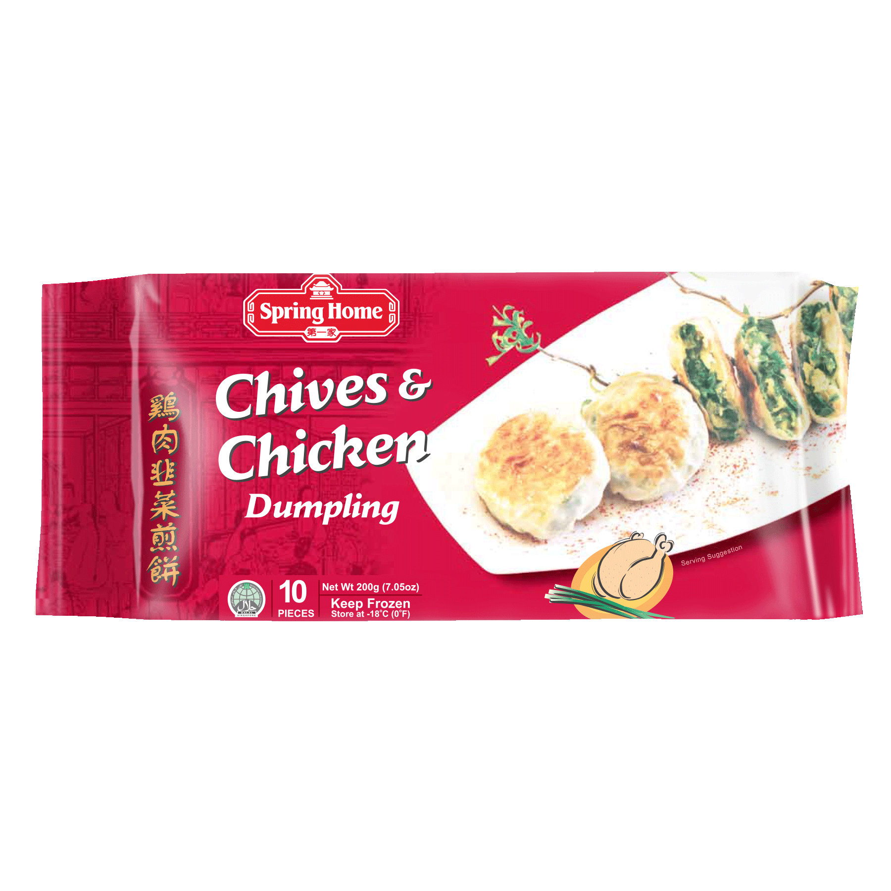 CHIVES & CHICKEN DUMPLING 10 PIECES

Wt/Pkt: 200g
Packing/Ctn: 10pcs × 24pkts
Net Wt/Ctn: 4.80kg
Gross Wt/Ctn: 5.80kg
Certification: Halal Certified ✅