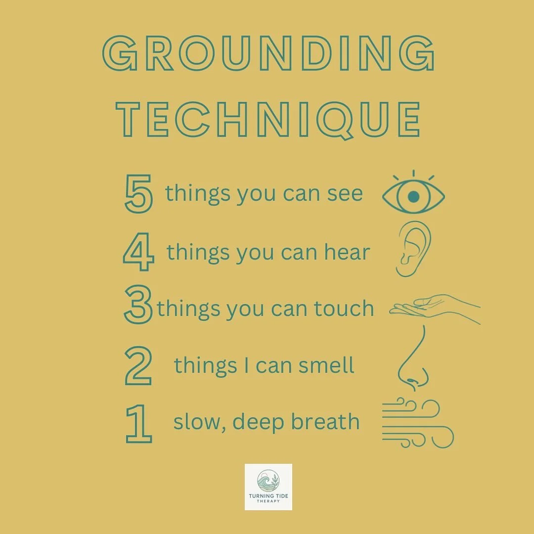 This is such a snazzy grounding technique which you can use anywhere- whether it&rsquo;s waiting in a queue, socialising with friends, or lying in bed at night. Save this post for if/when you feel anxious! 

#MentalHealth
#TherapistLife
#Counselling
