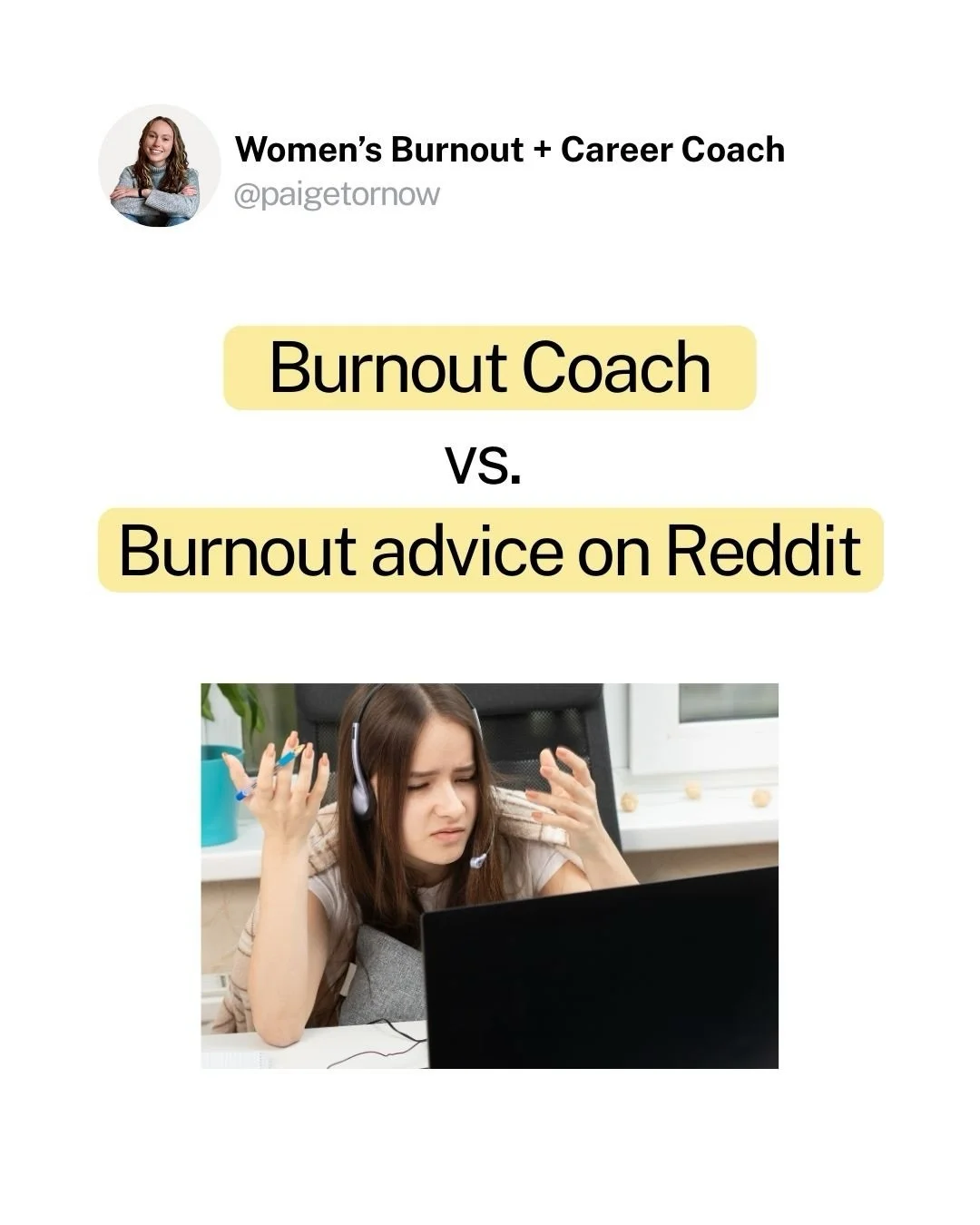 Is Reddit the best place to get advice? No. 

Did I obsessively scroll Reddit for burnout advice when I was burnt out? Yes. 

⬆️ Here are some of the most common suggestions from Redditors responding to the question, &ldquo;I&rsquo;m burnt out. What 