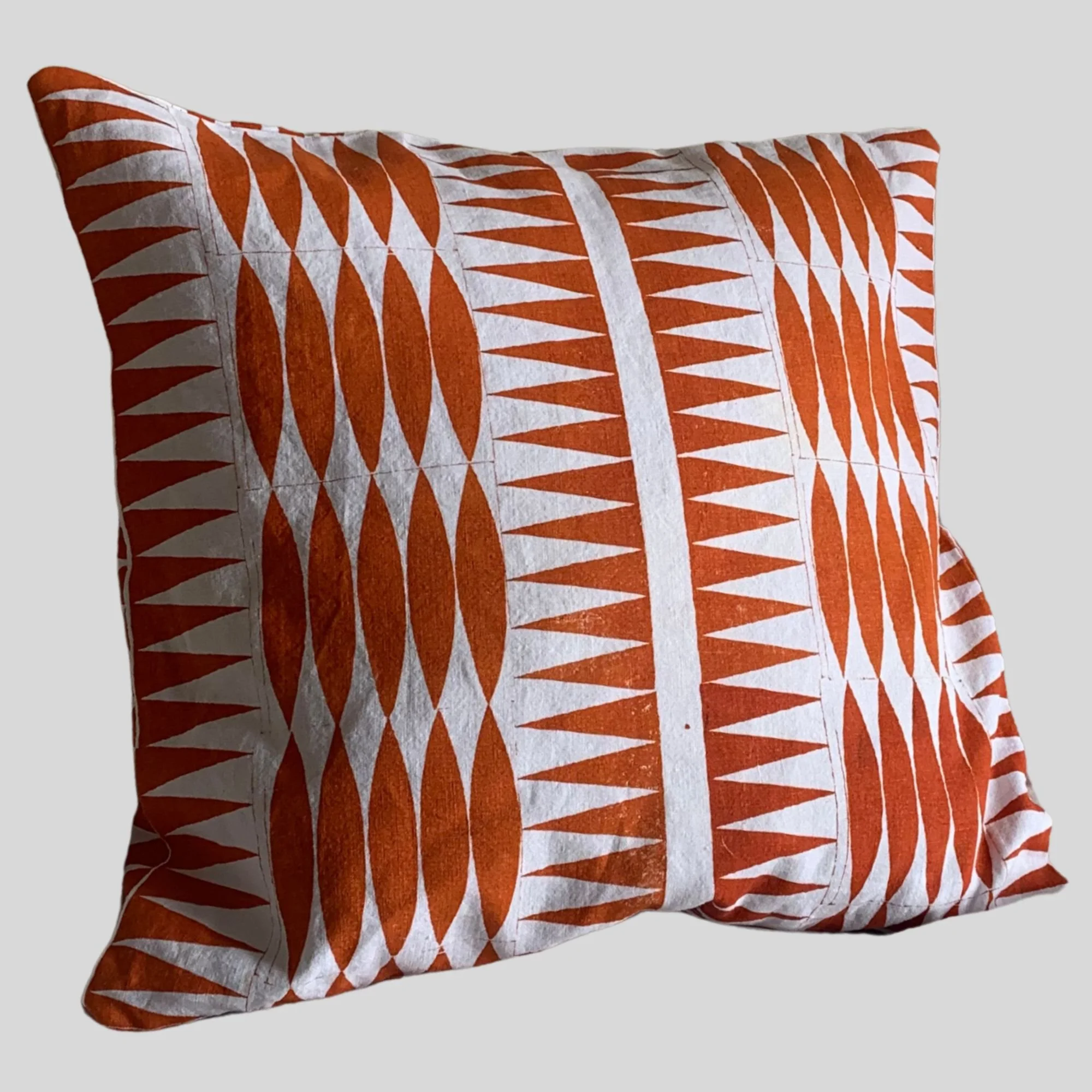 Orange Oval Cushion Cover