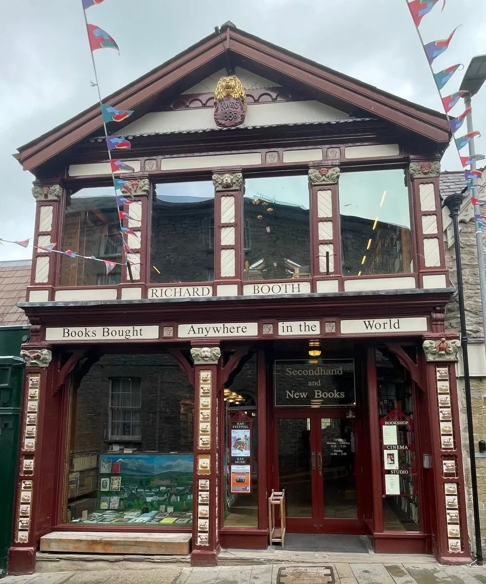 Shop front facade of Richard Booth's Bookshop in Hay-on-Wye.