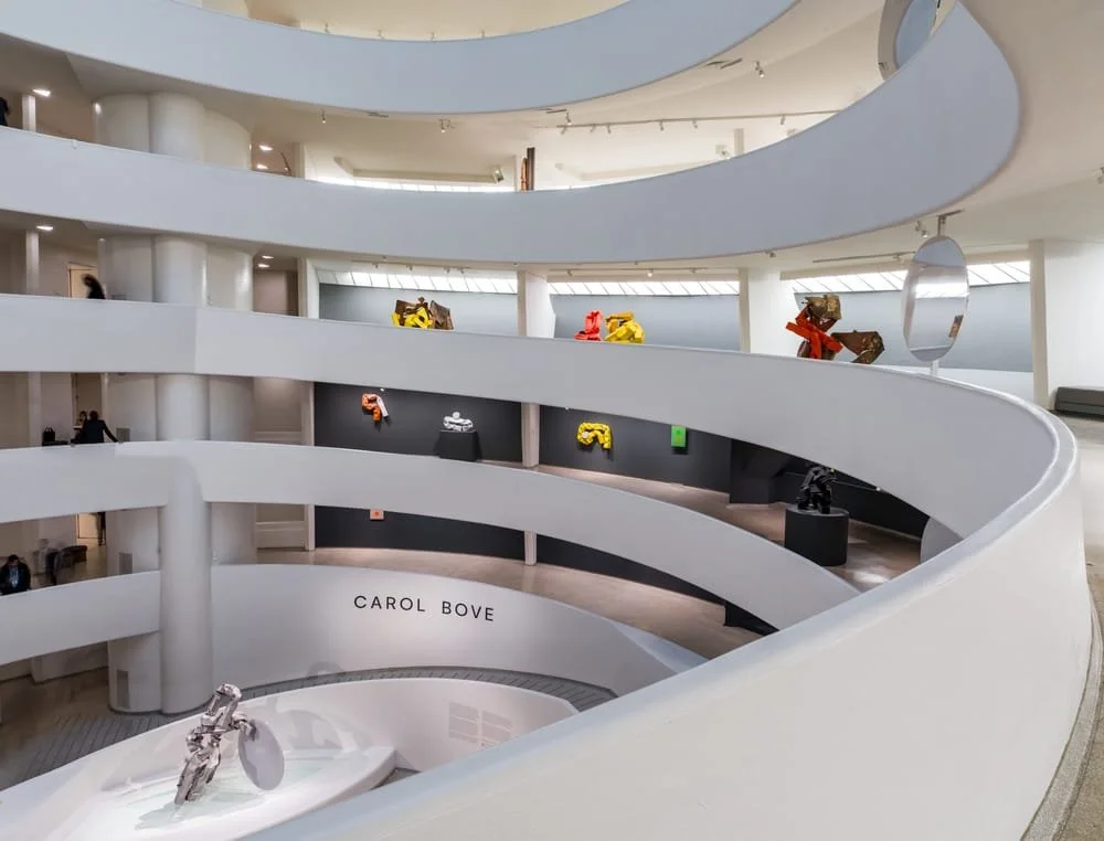  Installation view: Carol Bove, March 5–August 2, 2026; Solomon R. Guggenheim Museum, New York. Photograph by David Heald. © Solomon R. Guggenheim Foundation, New York. 