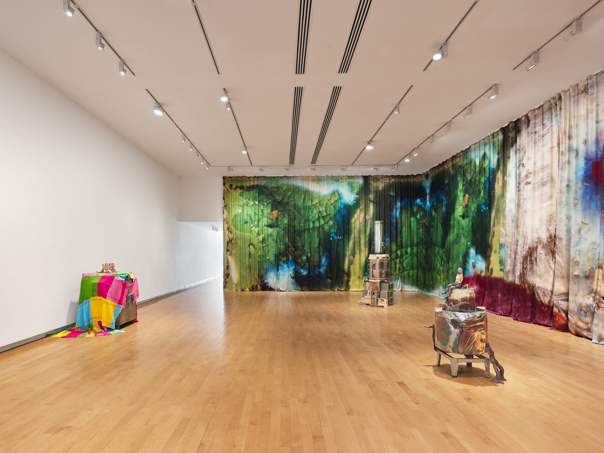  Jennie Jieun Lee: Luteal Elements and Grooves&nbsp;(installation view), The Aldrich Contemporary Art Museum, January 25 to May 25, 2026. Courtesy of the artist, Nicelle Beauchene Gallery, New York, and Cooper Cole Gallery, Toronto. Photo: Olympia Sh