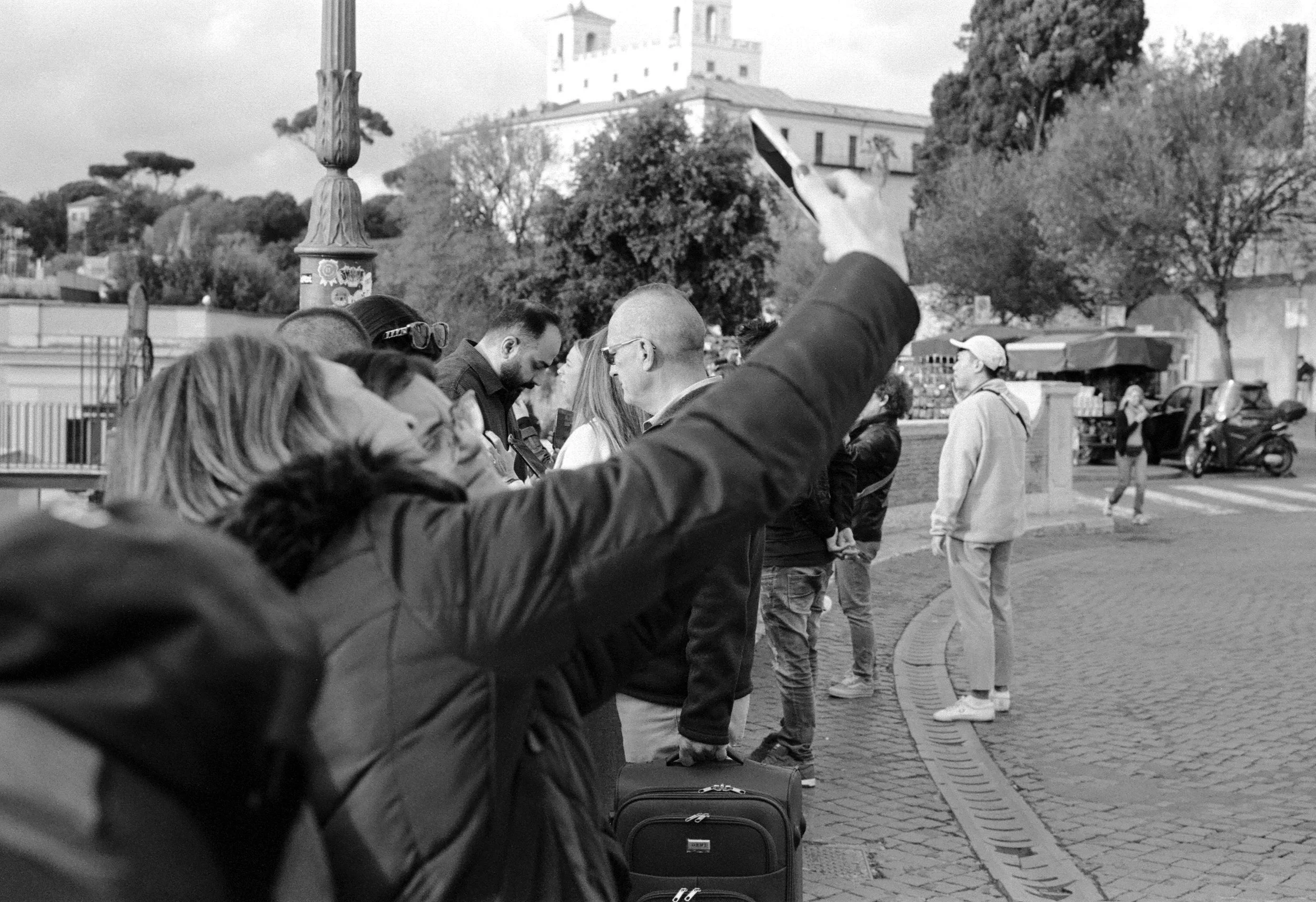 On top of the Spanish Steps, Rome. Kodak Tri-X 400.
