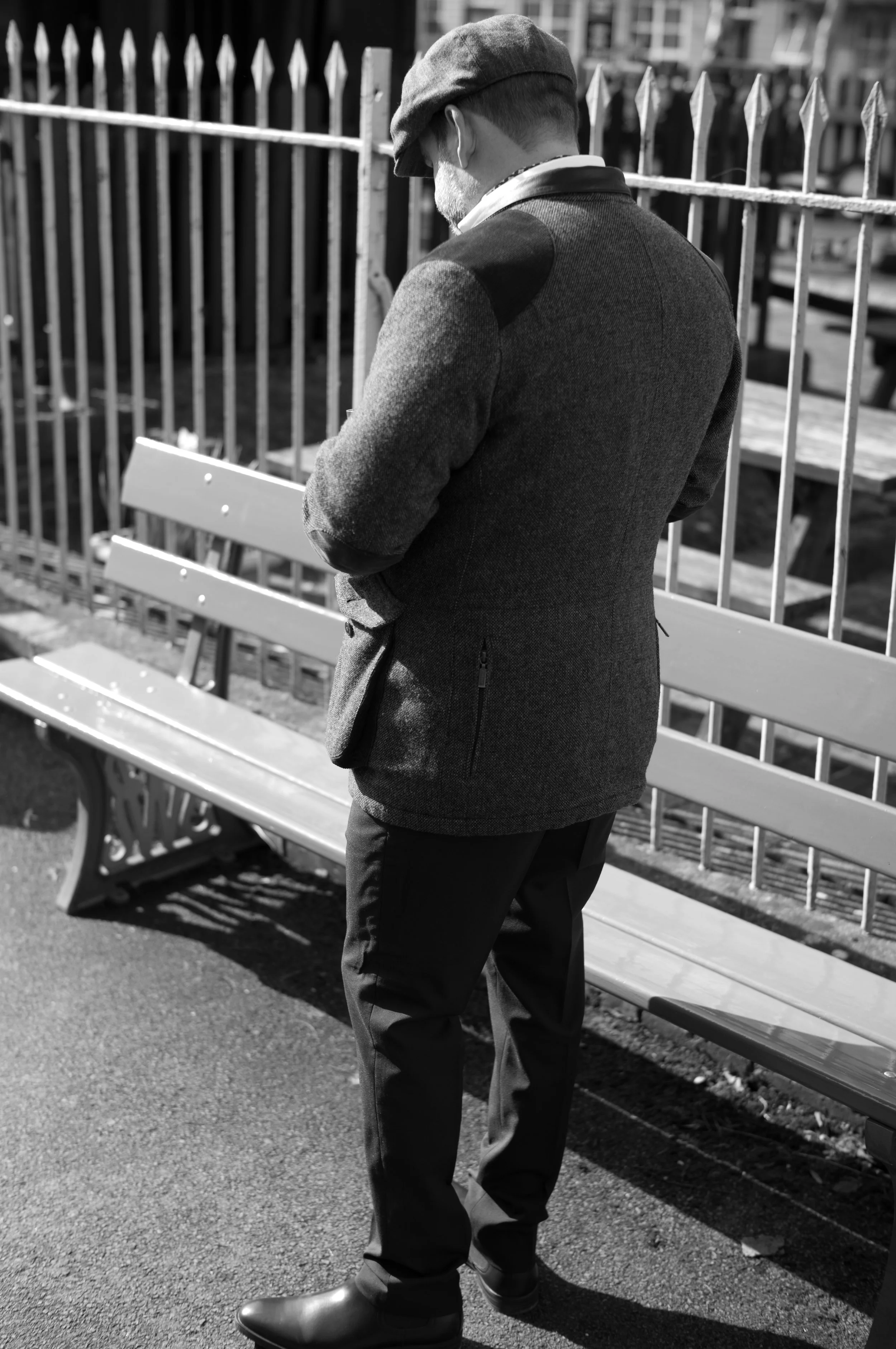 Checking the times of the races.