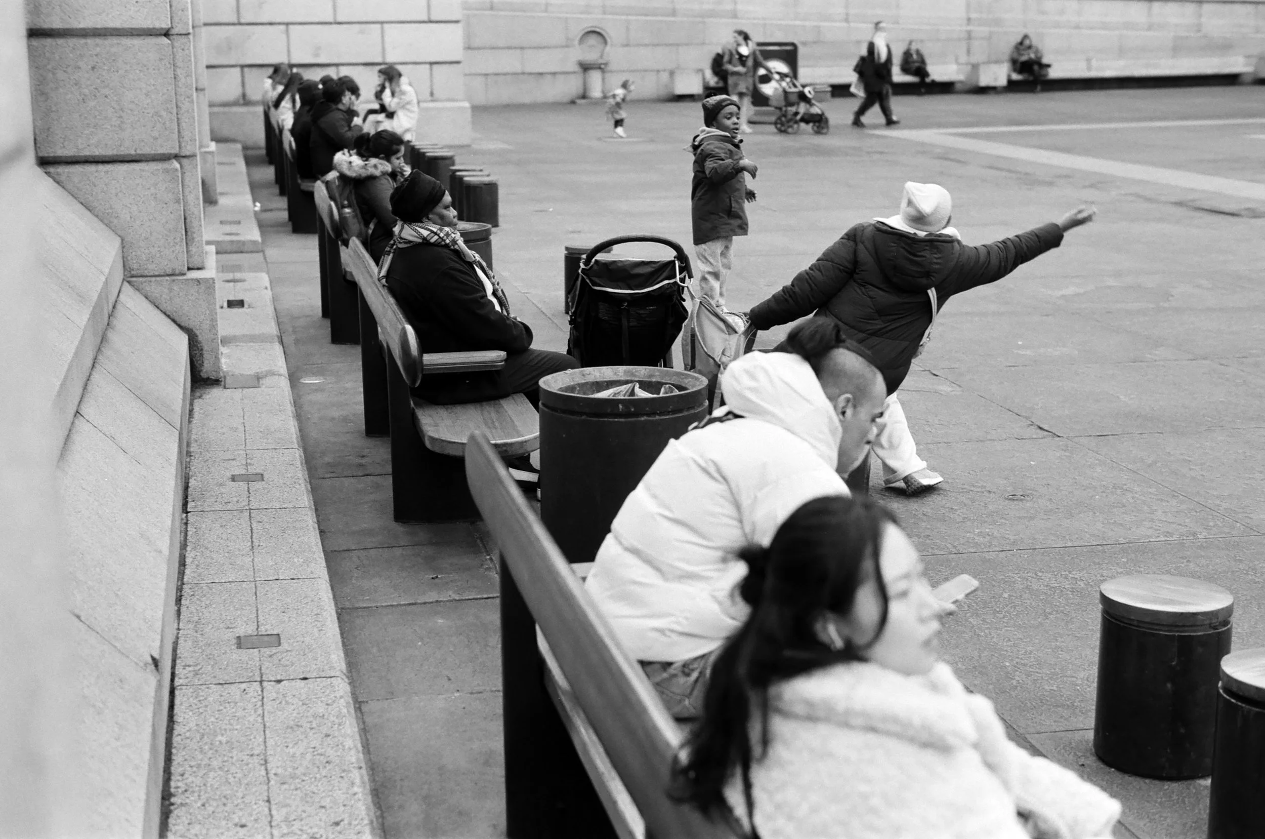 In Trafalgar Square.