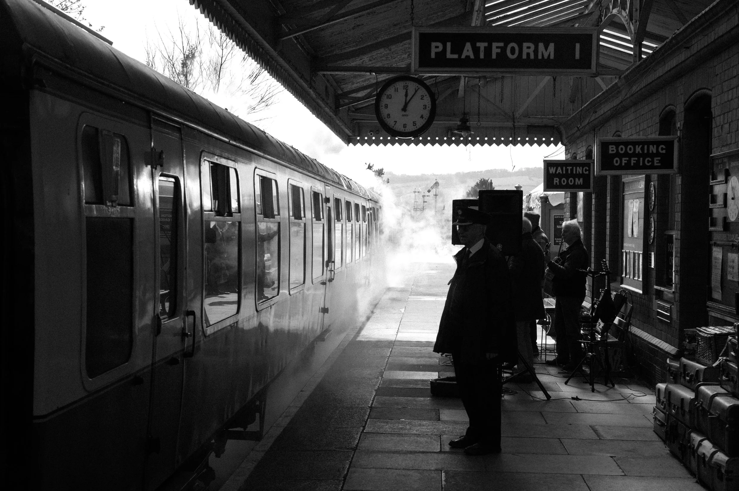 Pulling out. Next stop, the races. 