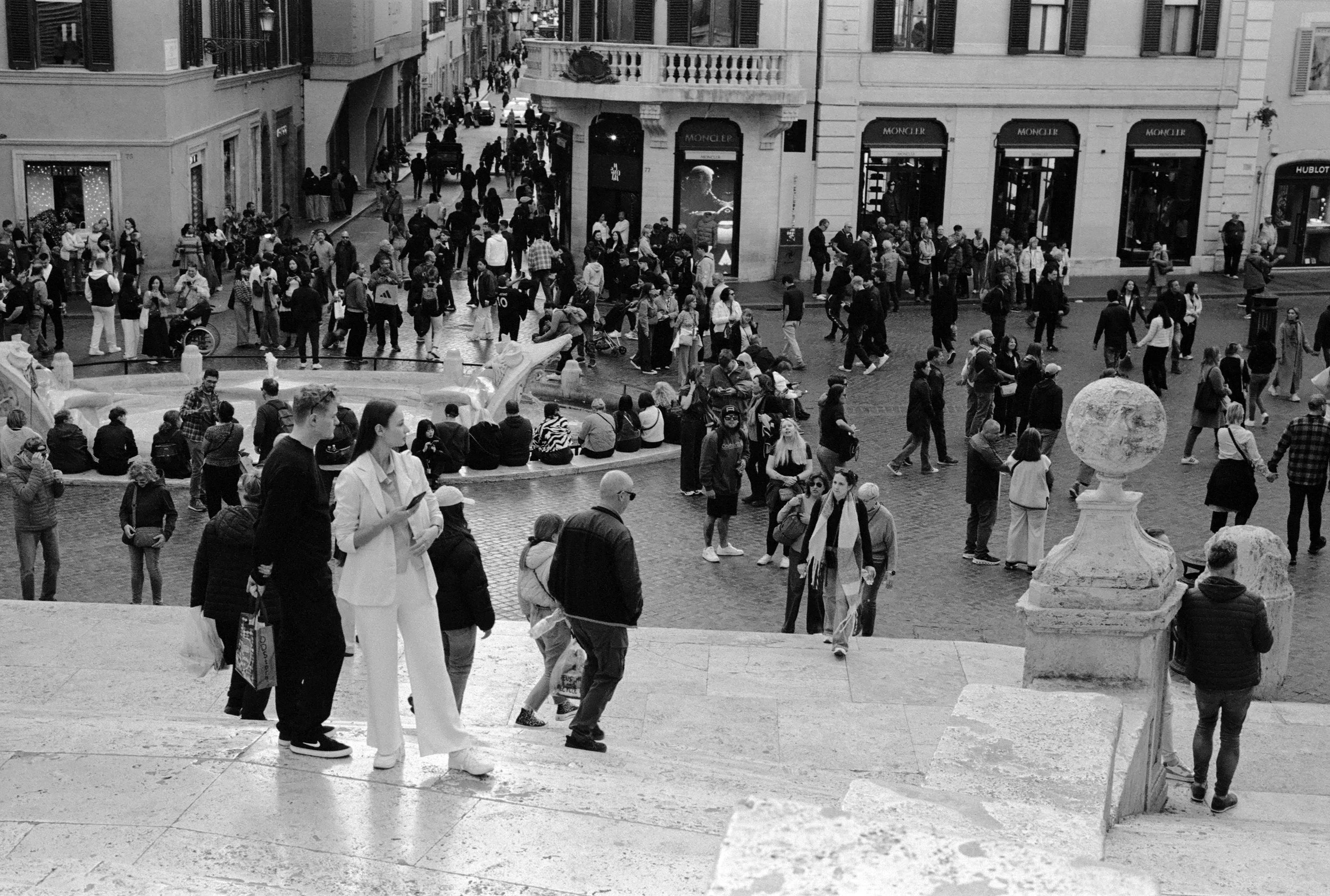 Spanish Steps, Rome. Kodak Tri-X 400.