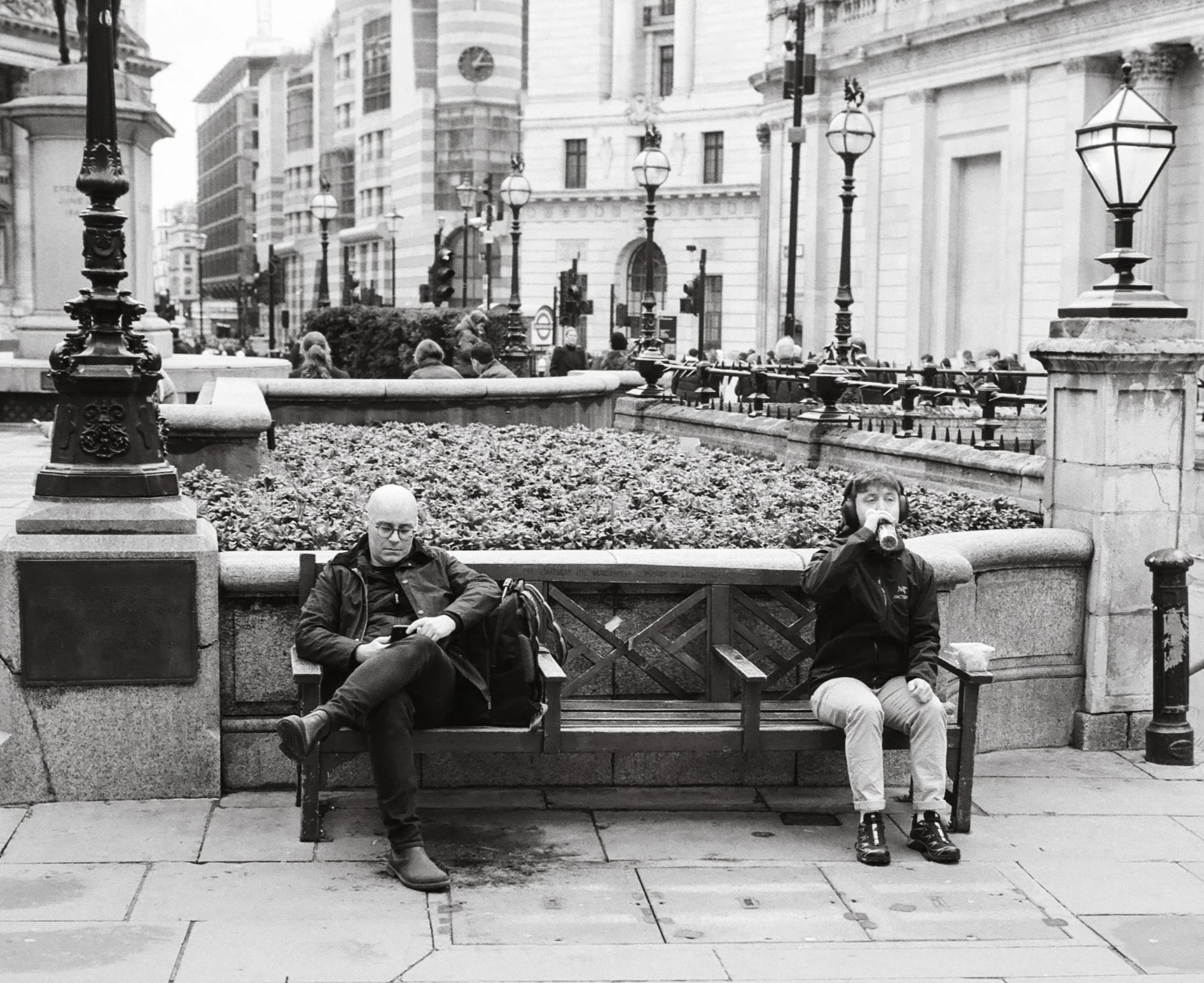 Outside the Bank of England.