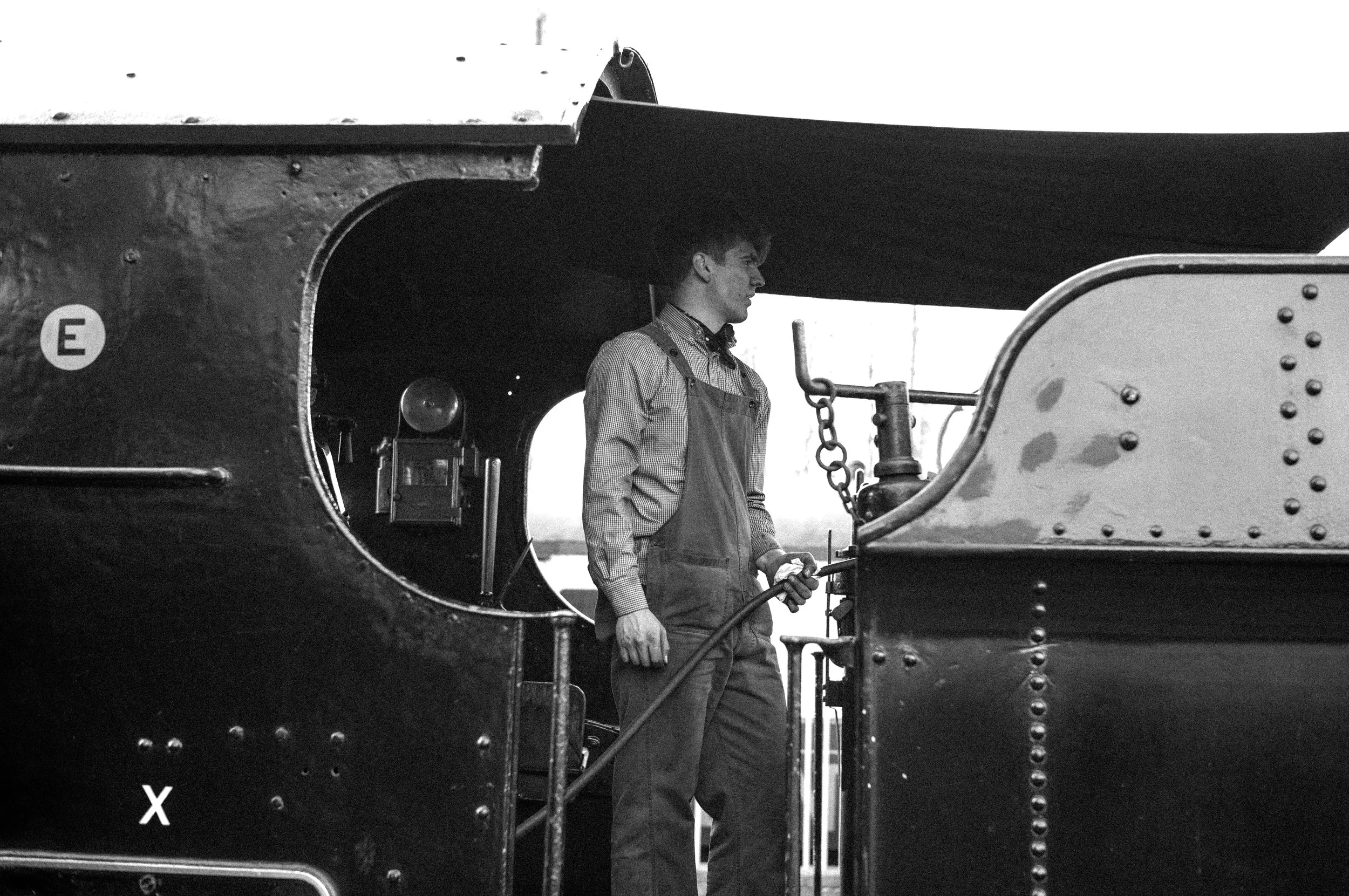 The fireman working.