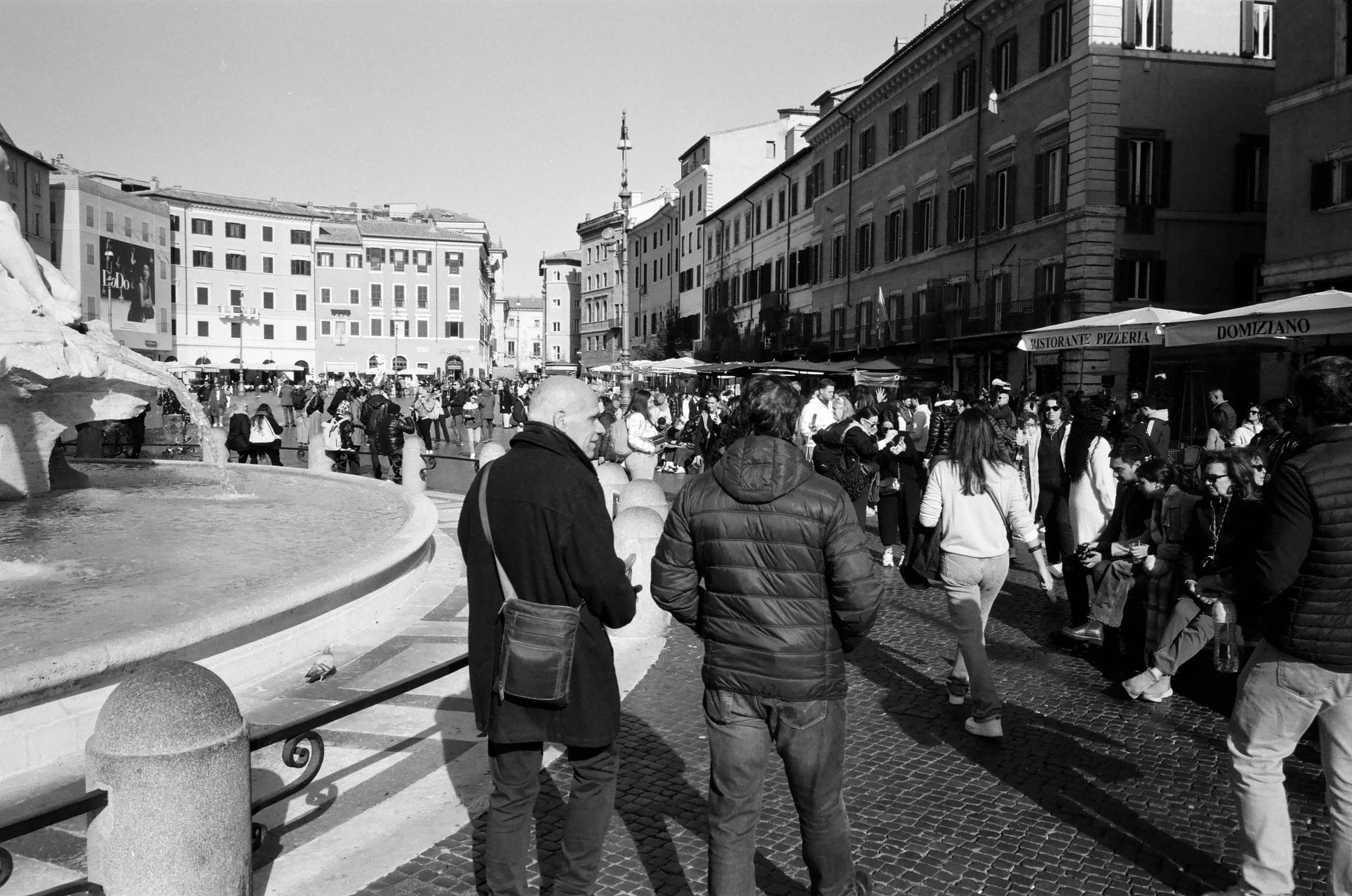 Piazza Navona, Rome. Ilford FP4.
