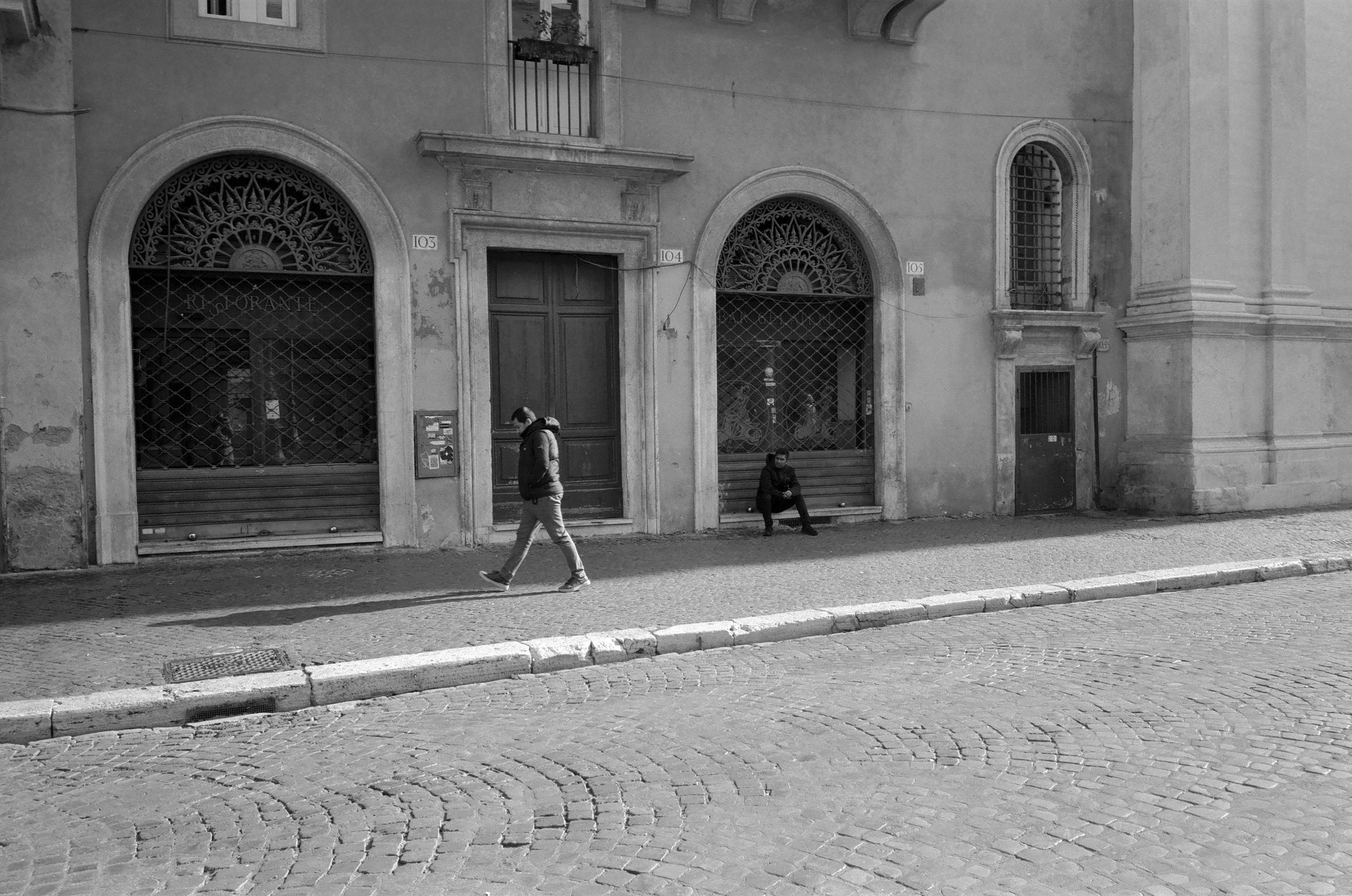 Piazza Navona, Rome. Ilford FP4.