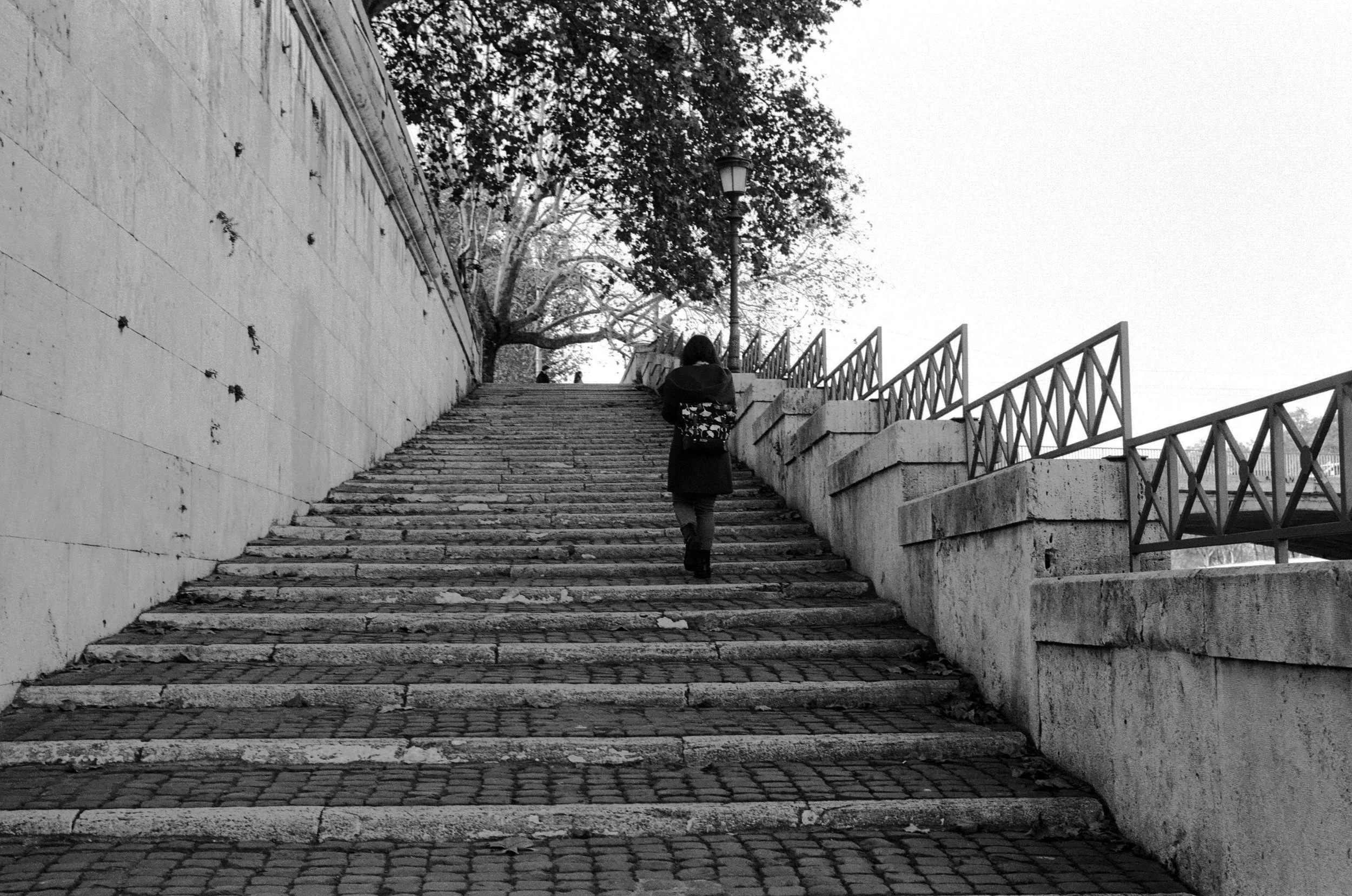Steps, River Tiber, Rome. Cinestill XX, ISO 200.