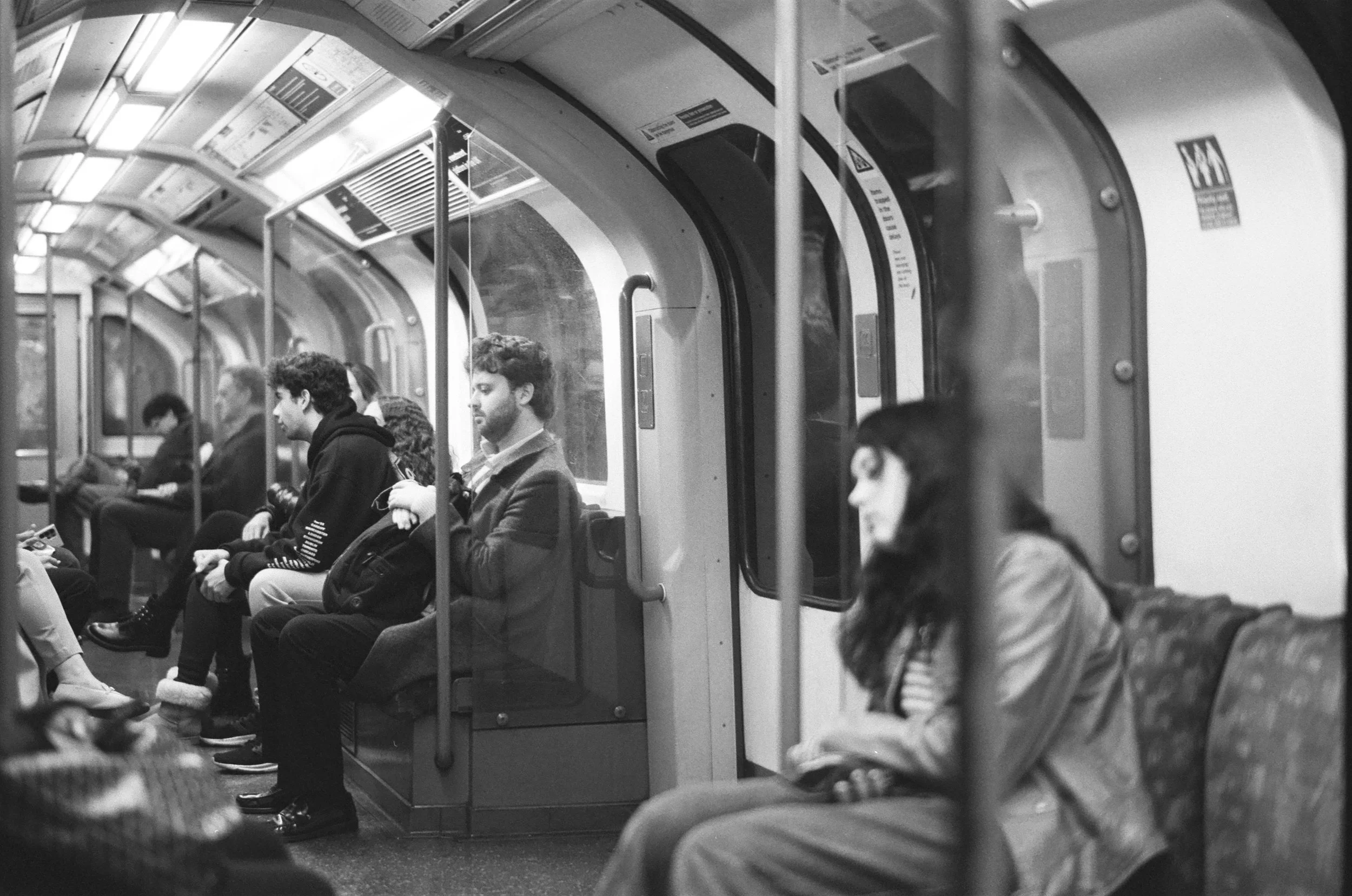 Passengers on London Underground.