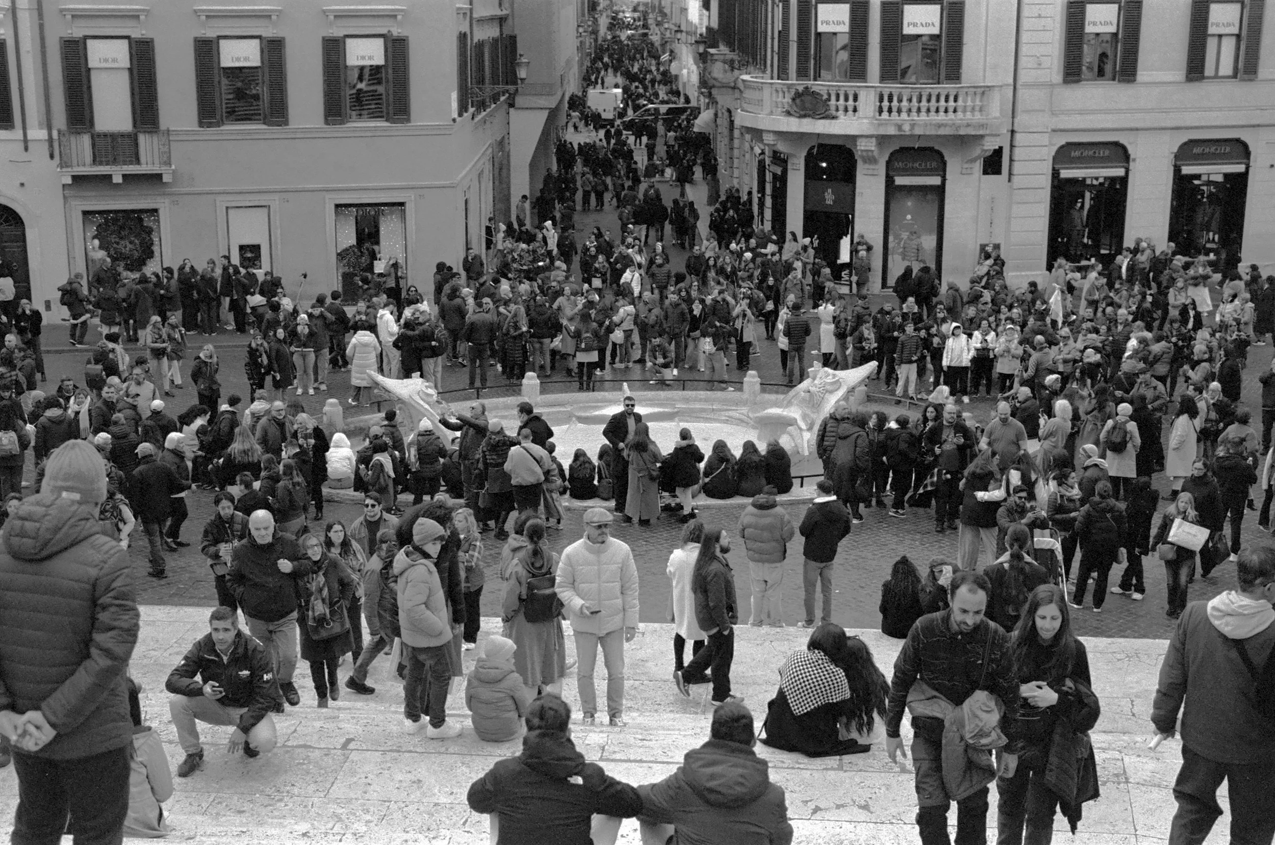 Spanish Steps, Rome. Kodak Tri-X 400.