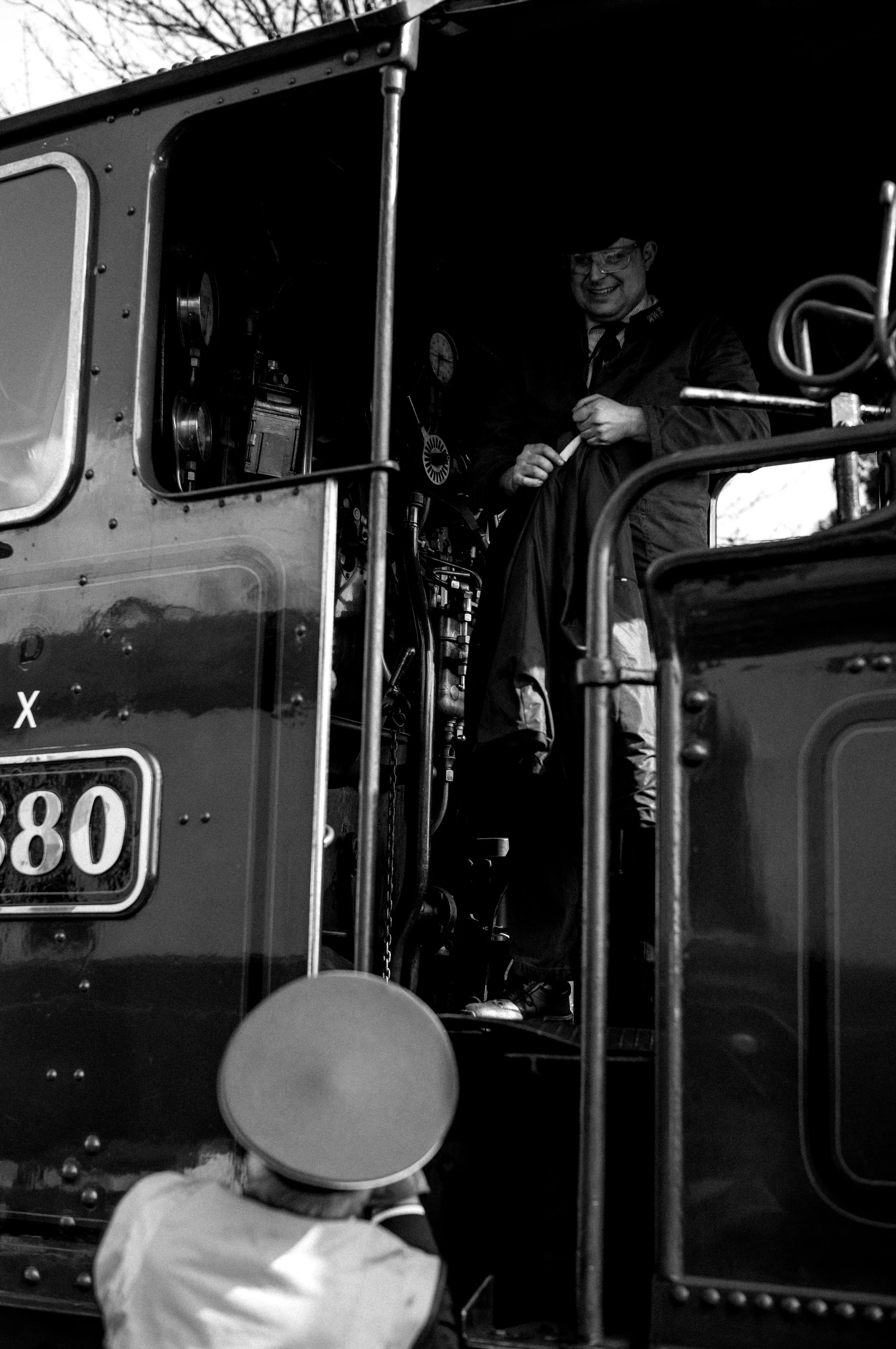 A quick chat with the driver. 