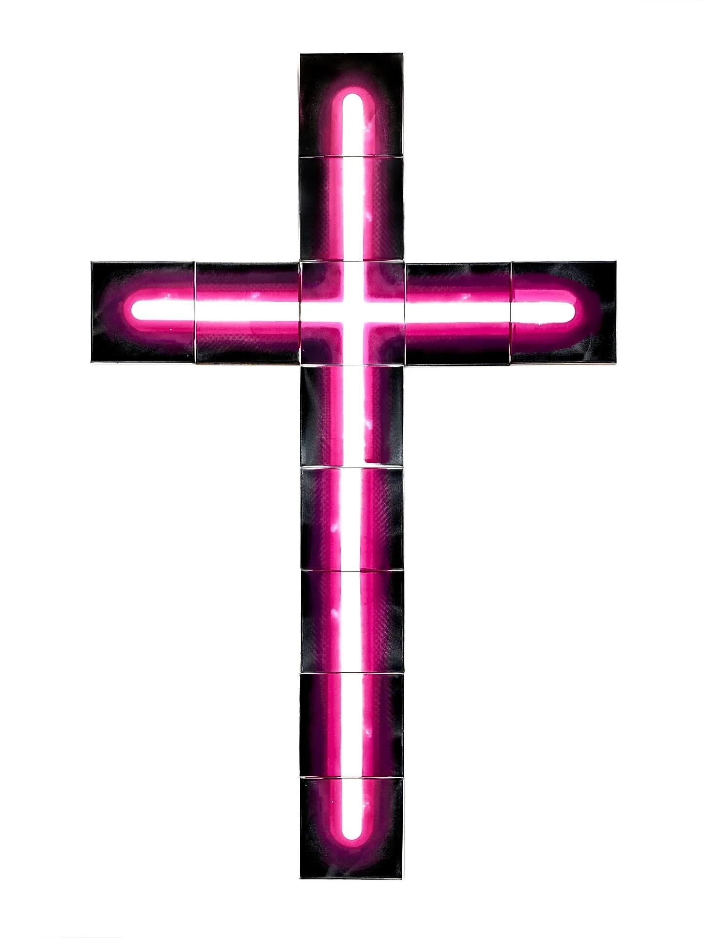 Sinner,
Crucifix made from tiles with transfers.