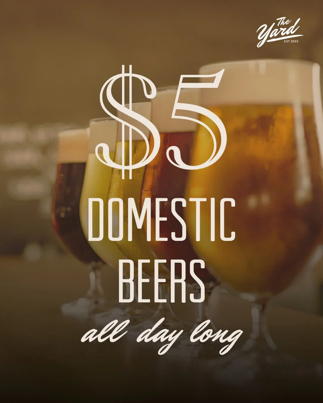 Game day tastes better with $5 beers in your hand.🍺

#HappyHour #BeerLovers #WingNight  #BarVibes #DrinkUp #EatDrinkRepeat #DowntownColumbiaBars #ColumbiaSCFood #ColumbiaSCBars  #TheYardDowntownColumbia #DowntownsHomeCourt #DowntownColumbia