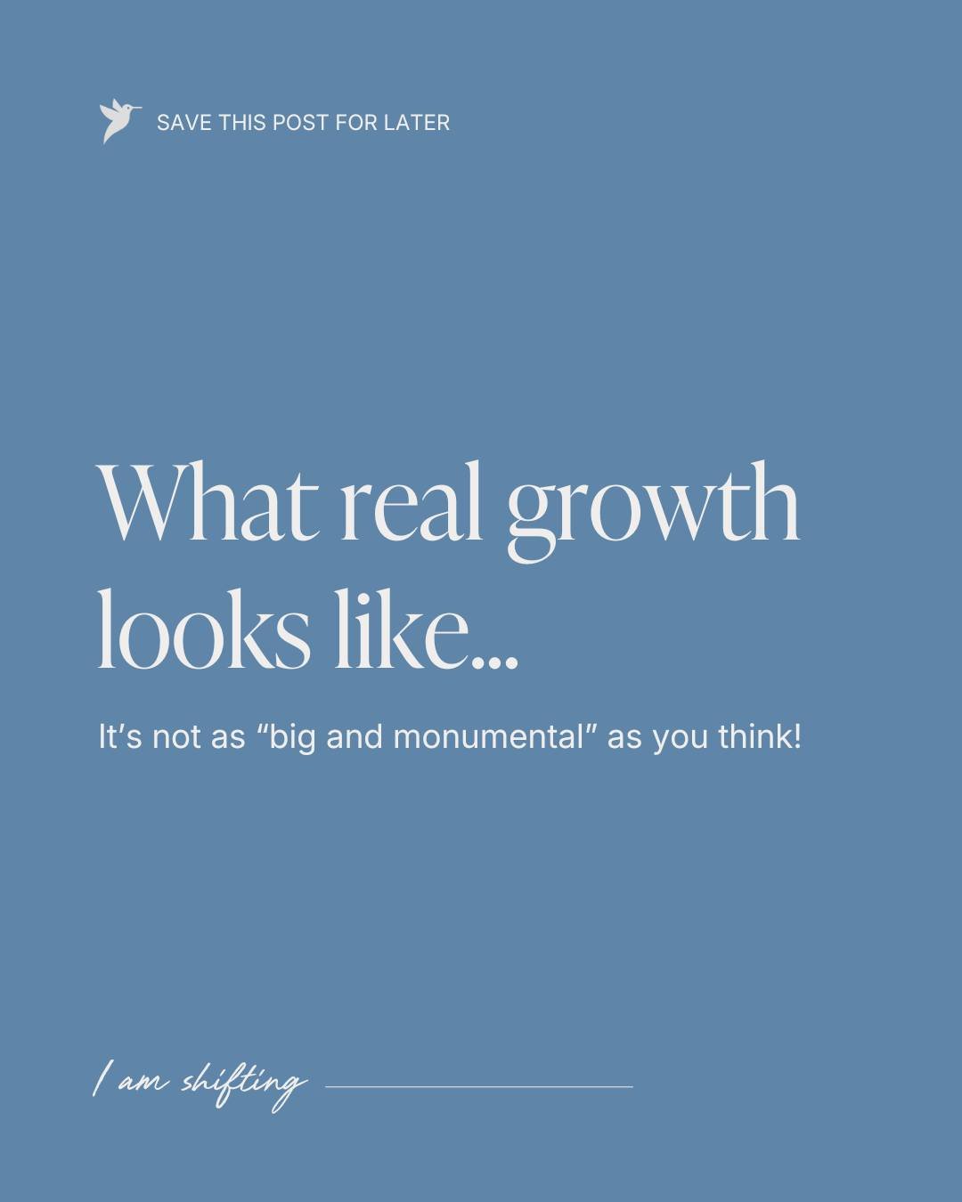 Real growth rarely looks like &ldquo;big change.&rdquo; It&rsquo;s subtle, sacred, and often unseen.

It sounds more like&hellip;

&ldquo;I took a breath before I spoke.&rdquo;
&ldquo;I asked for clarity instead of assuming.&rdquo;
&ldquo;I didn&rsqu