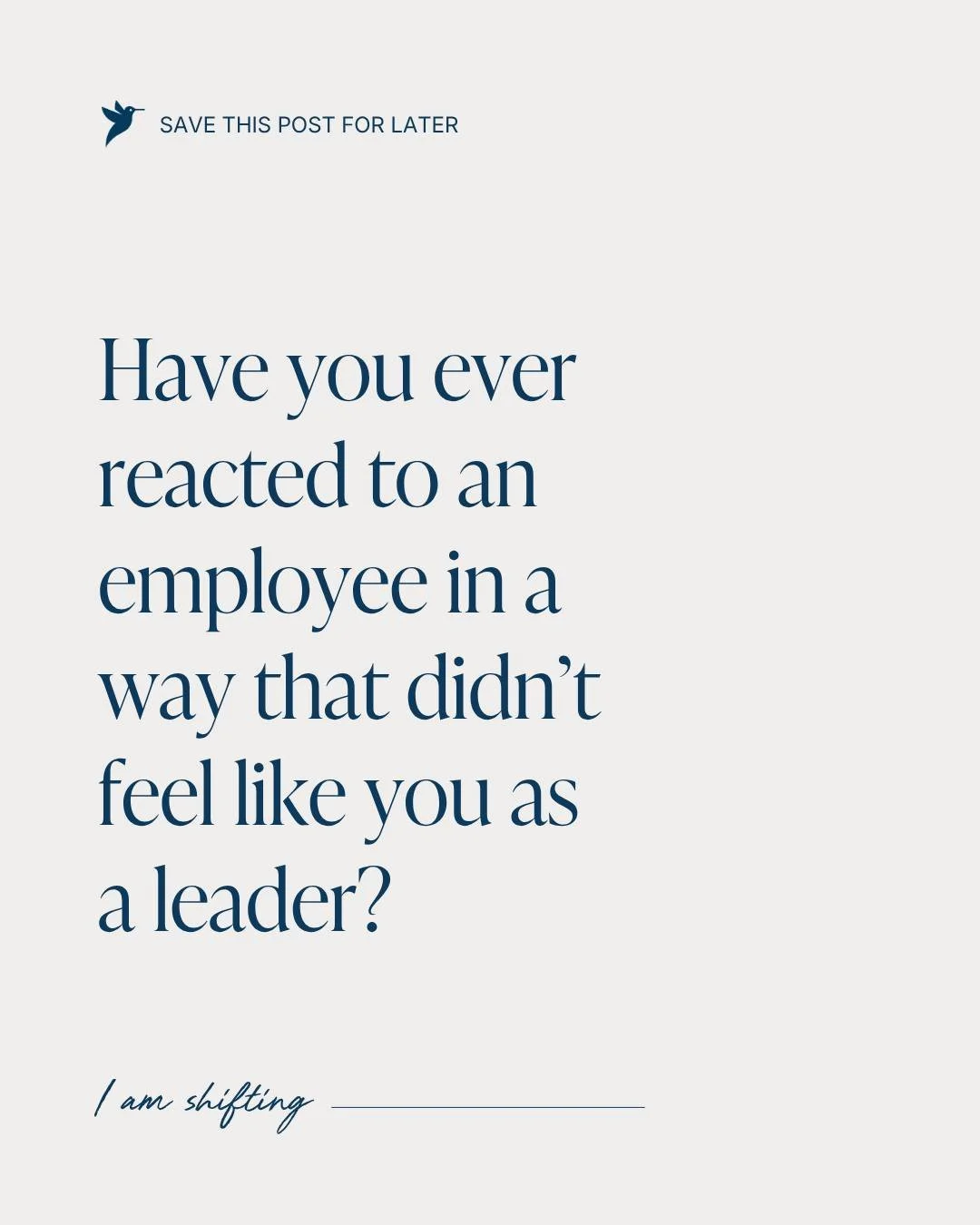 Have you ever had a moment as a leader where your reaction to something your employee did surprised you?

Perhaps a team member challenged an idea in a meeting and you felt defensive before you had time to think it through. Maybe someone missed a dea