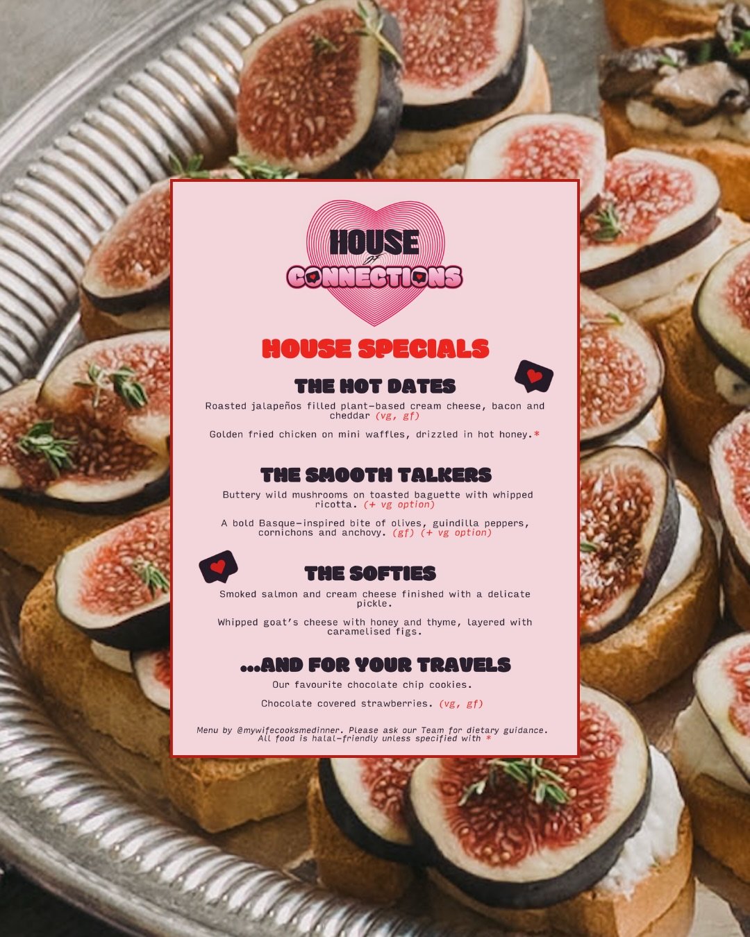 A @housetalentco lunchtime &ldquo;speed dating&rdquo; event for 45 guests at @amiewinestudio with a finger food menu that felt fun, flirty and a little indulgent 💘

Think sexy pintxo skewers, fried chicken mini waffles with hot honey, buttery mushro
