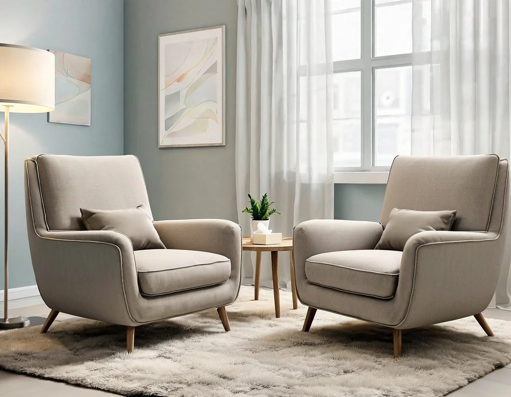 two therapists chairs