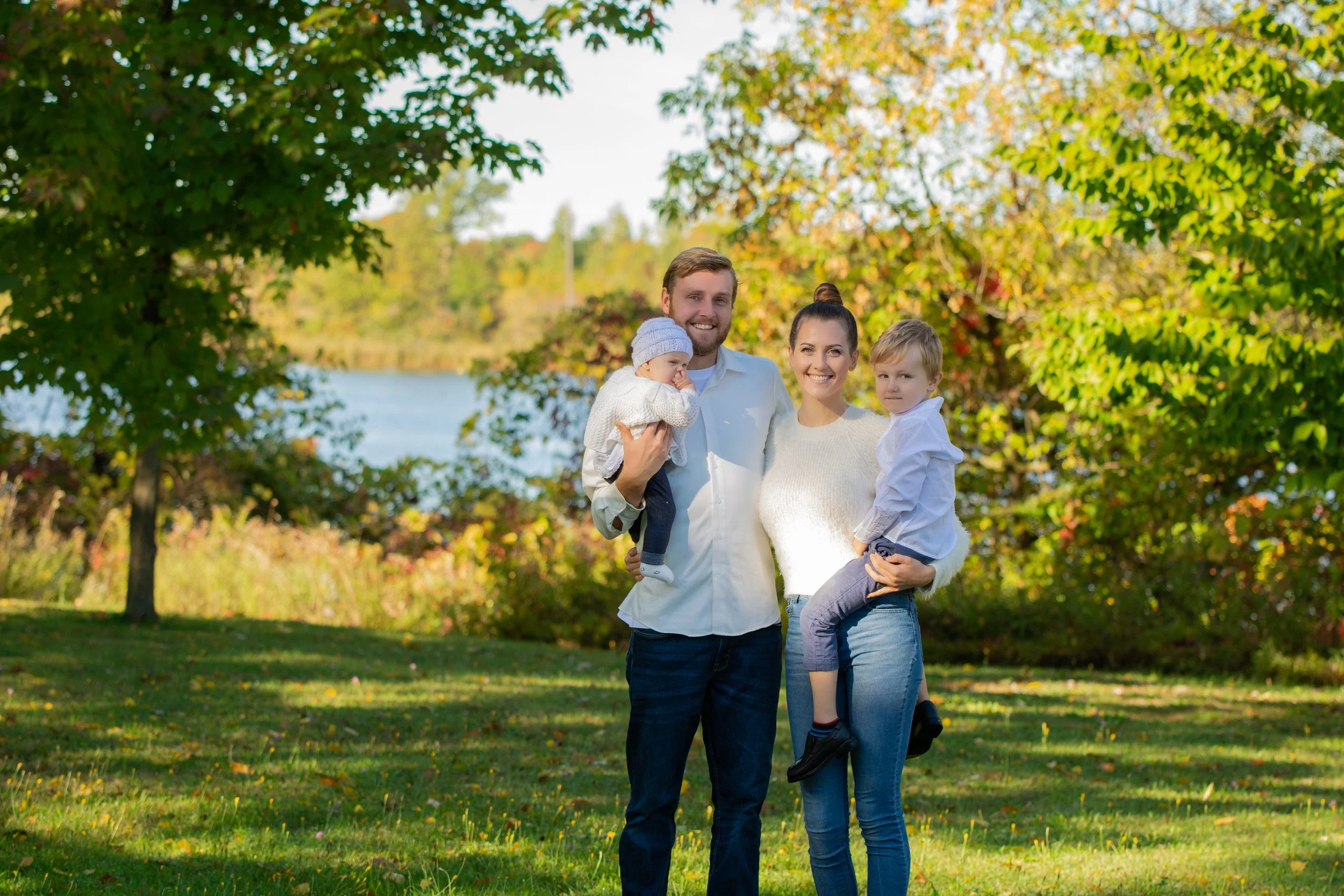 Outdoor family photo in Moose Creek, Canada