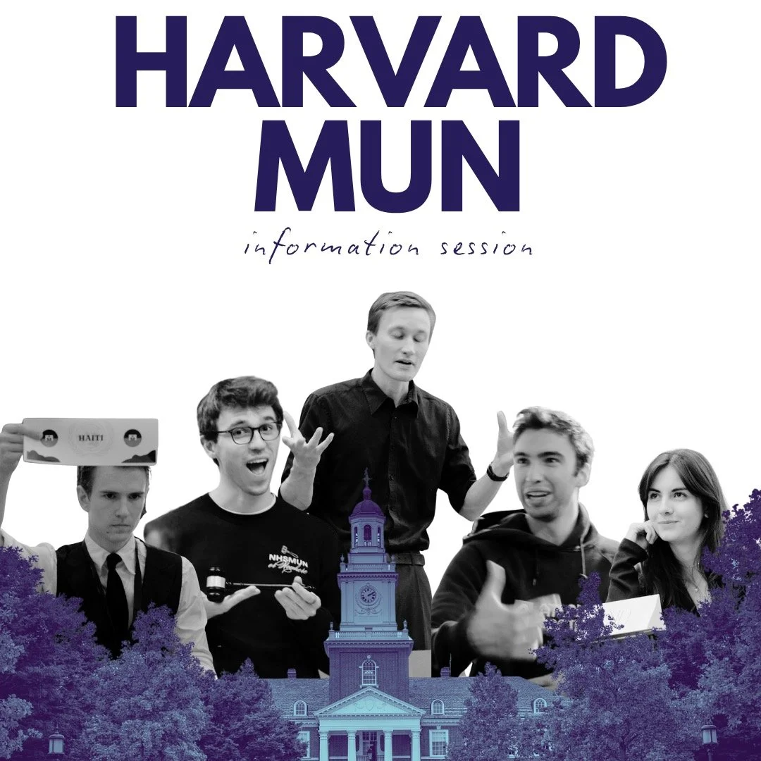 AmsterMUN Delegation Session: Discover Harvard MUN 🏛️
Curious about what it&rsquo;s like to represent your team at the world&rsquo;s most prestigious college MUN? Join our info session to learn all about the Harvard National Model United Nations &md