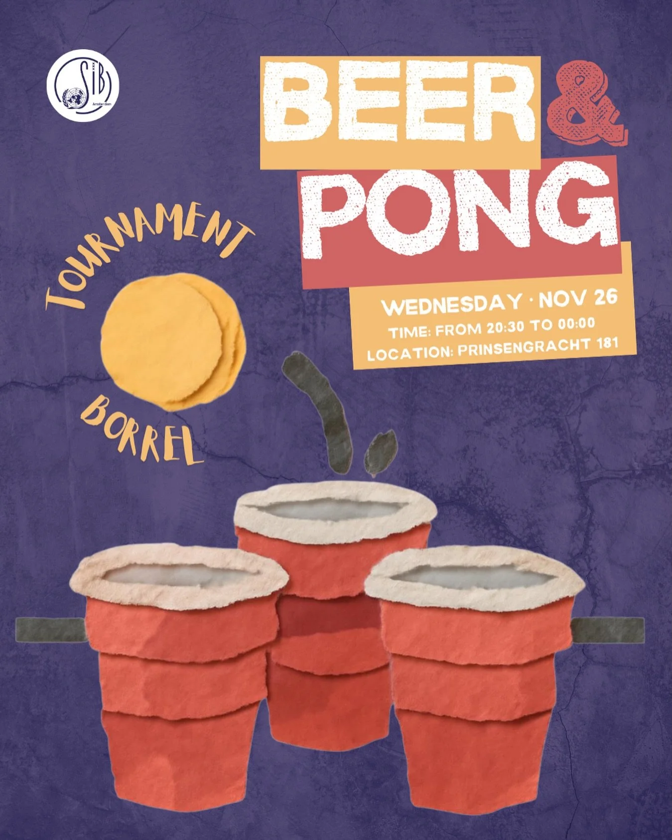 🍺 Beer Pong Borrel 🍺

Join us for a Beer Pong Borrel at The Krater!
No need to sign up &mdash; just drop by, grab a drink, and join the bracket once you arrive. It&rsquo;s all about fun, vibes, and a little friendly competition.

🗓 Wednesday 26th 