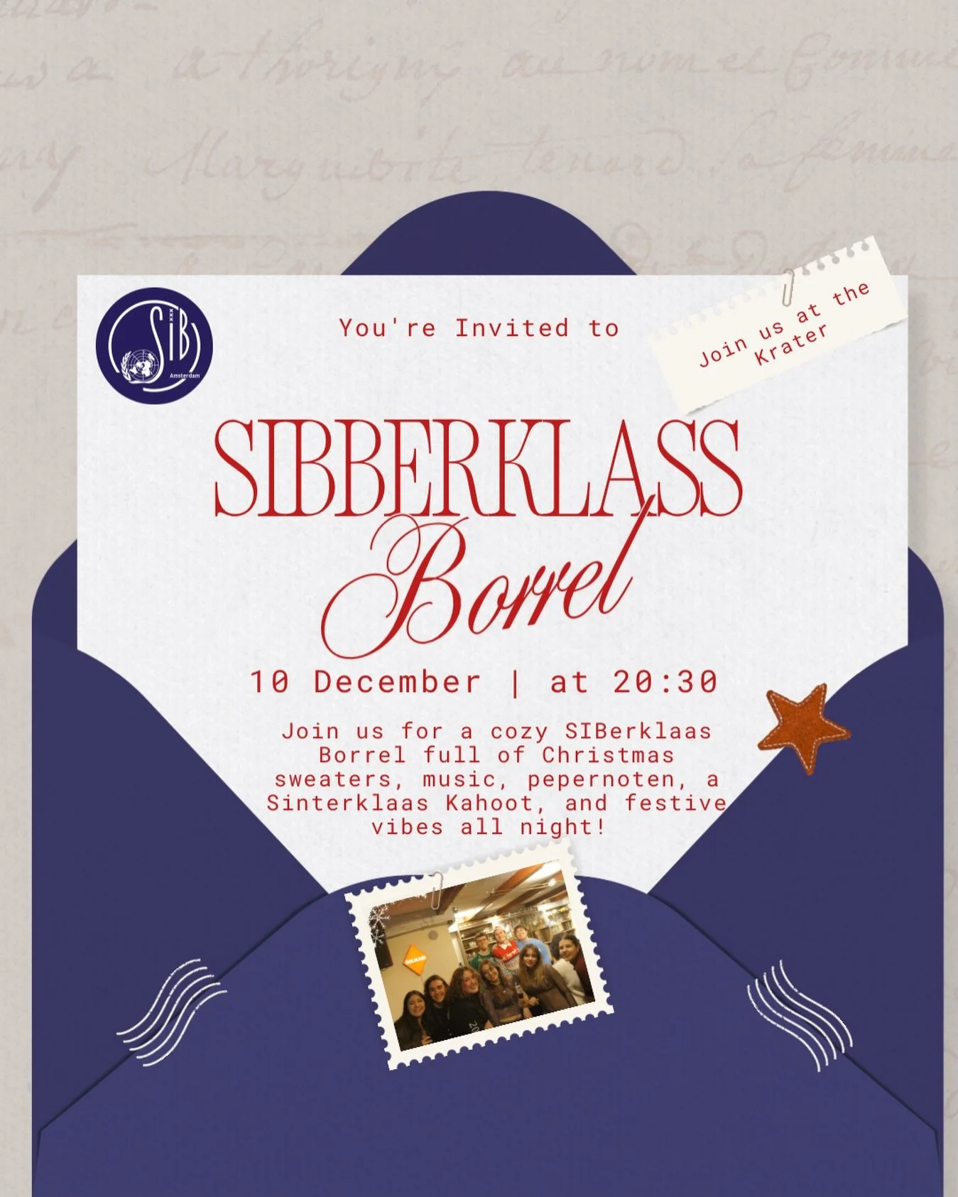 🎄 SIBerklaas Borrel! 🎄

Get ready for a cozy festive night with Christmas sweaters, pepernoten, holiday music, and a Sinterklaas Kahoot where you can win a free pitcher! 🎅✨

Bring your friends, your festive vibes, and join us for an evening of fun
