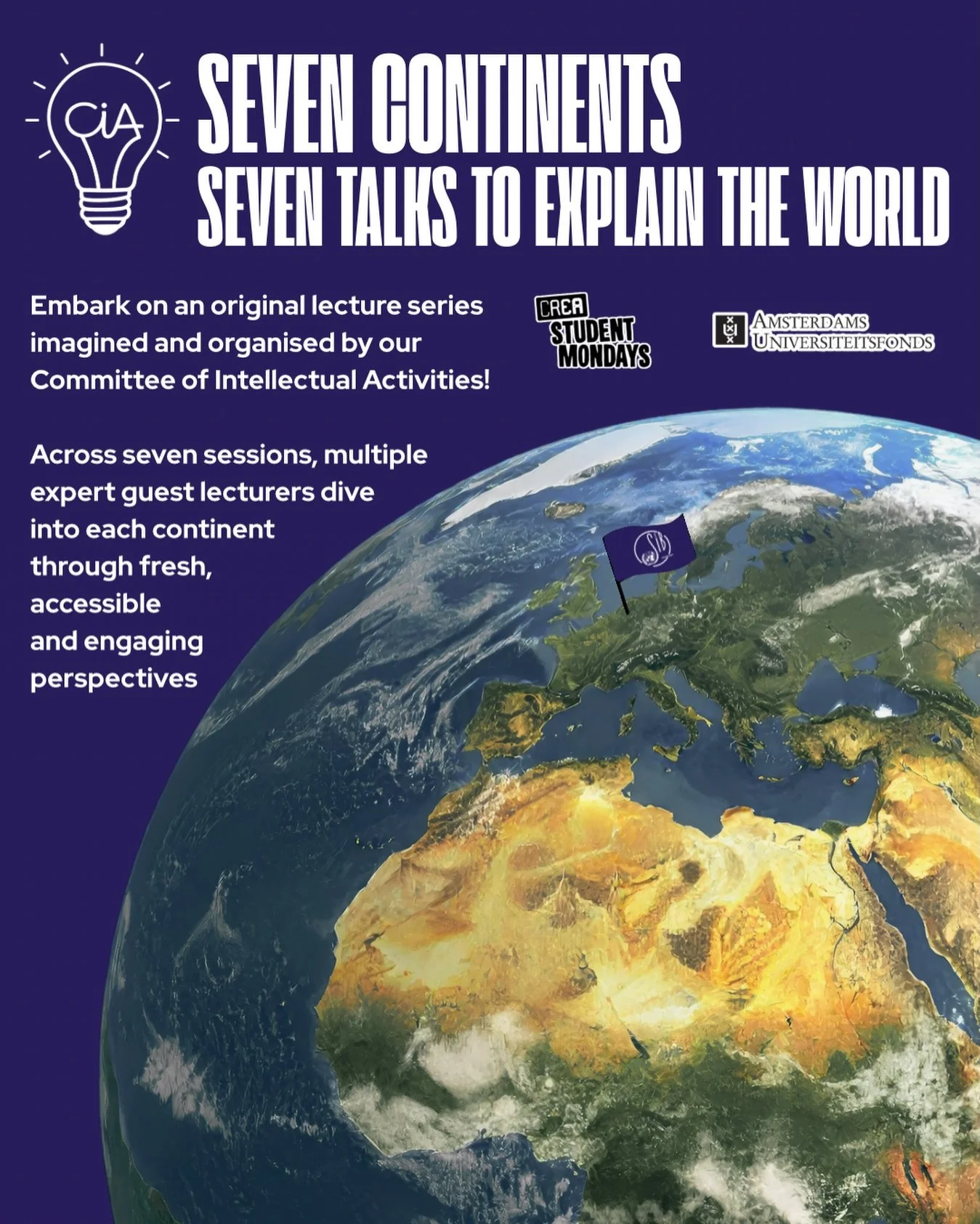 Our Committee of Intellectual Activities proudly presents an original lecture series designed to explore global issues across all seven continents!!

Through seven sessions, expert guest speakers will offer fresh, accessible, and engaging perspective