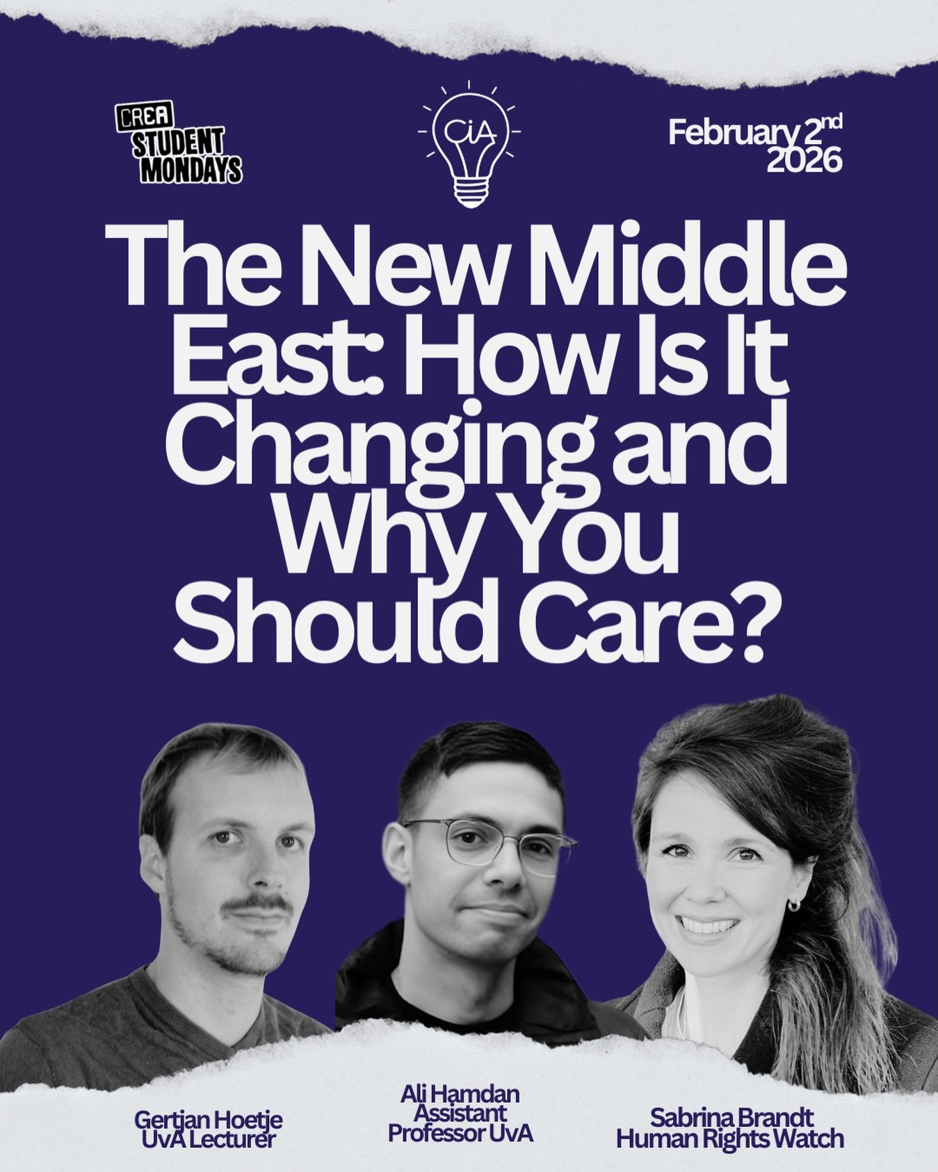 🌍 The New Middle East: How Is It Changing and Why You Should Care?

SIGN UP LINK IN BIO ‼️

The Committee of Intellectual Activities is proud to present the second lecture of our series Seven Continents, Seven Talks to Understand the World.

Join us