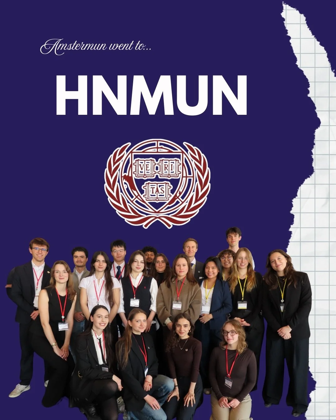 AmsterMUN Delegation at Harvard National MUN 2026! 🌟

We are incredibly proud of our delegation for their dedication during this conference! From intense debates to unforgettable moments, you represented AmsterMUN with excellence!

And for those who