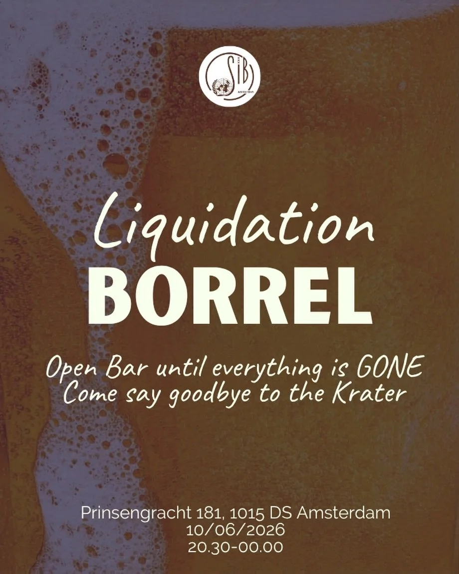 🍻 Goodbye De Krater Borrel 🍻

One last borrel at De Krater before the year ends, and this time, everything has to go.

We&rsquo;re opening the bar and drinks will be FREE until we run out of stock. So come early, bring your friends, and help us giv