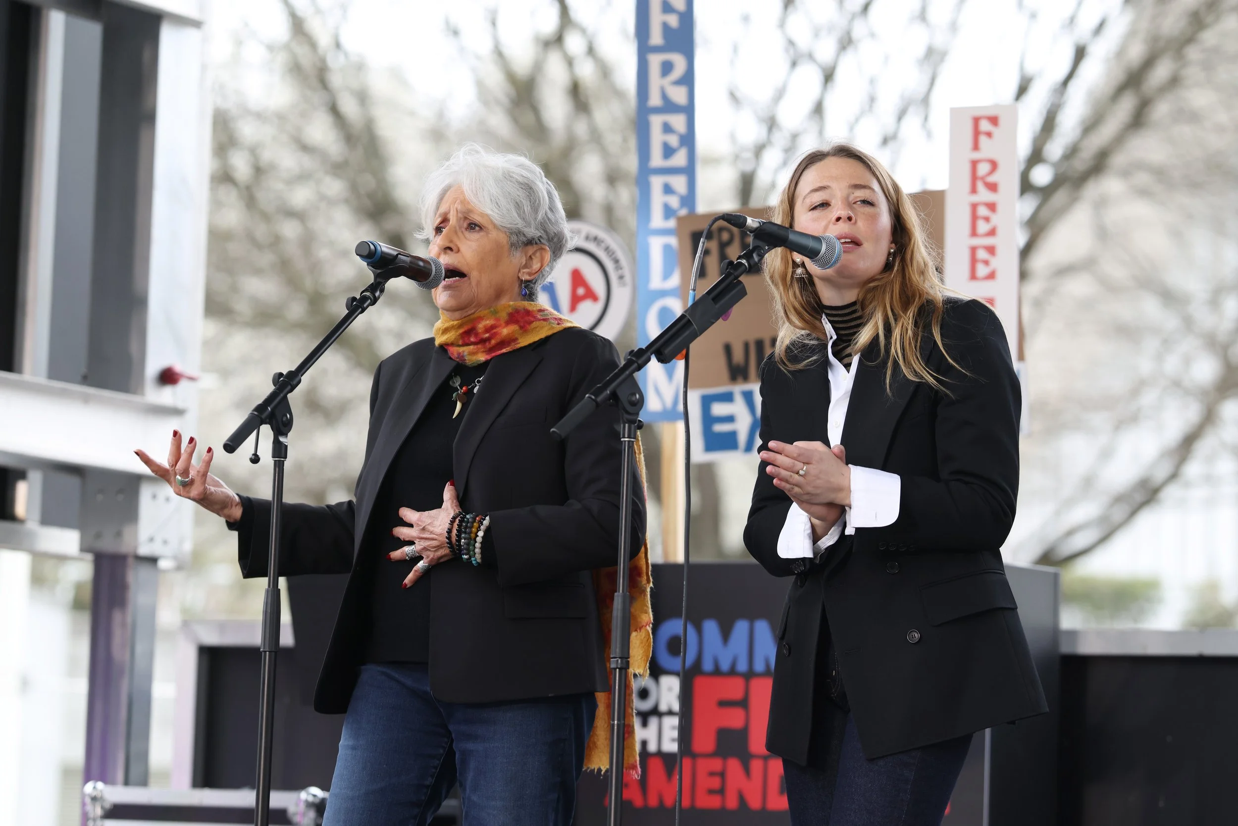 Joan Baez and Maggie Rogers share a powerful duet performance.