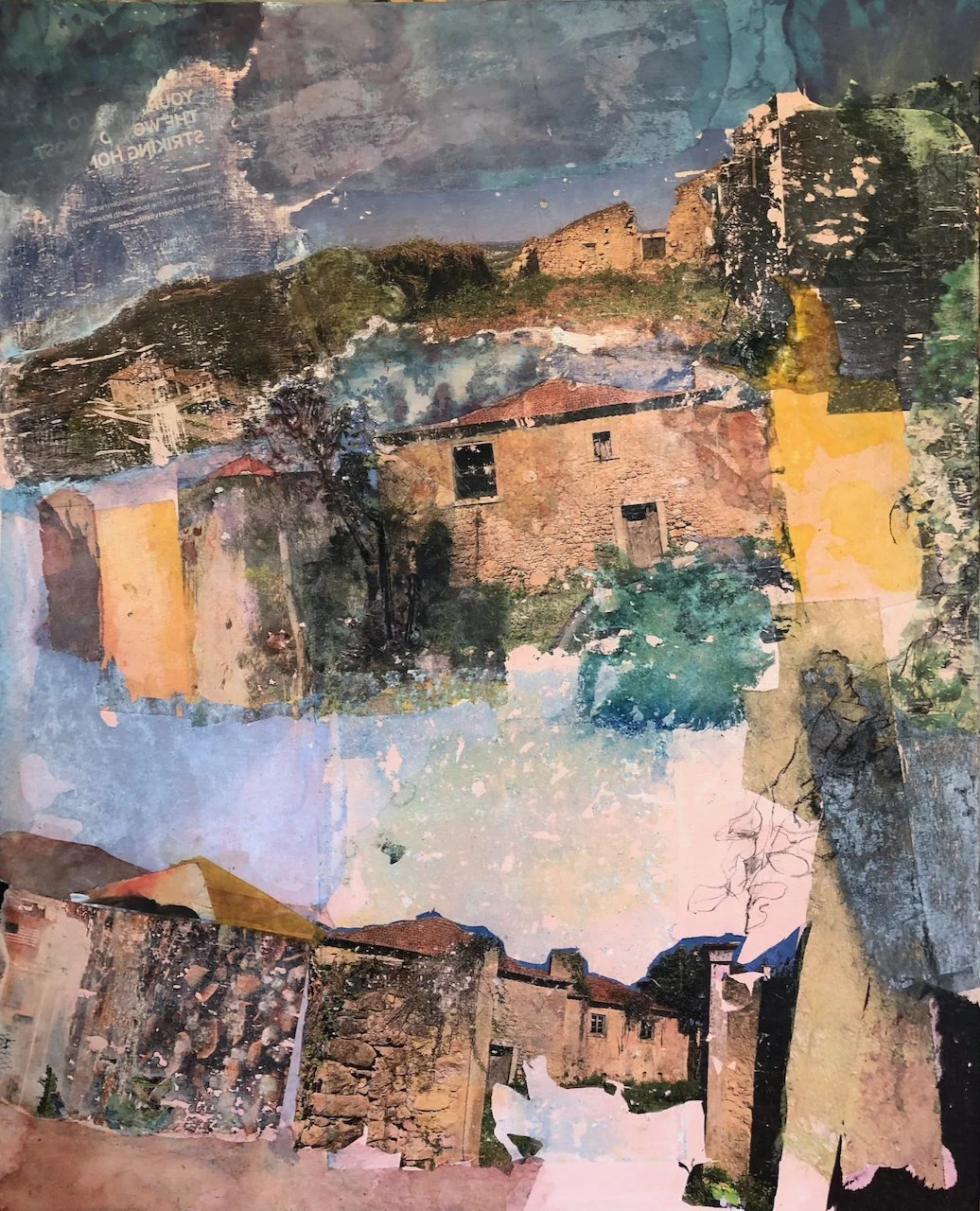 Ruina da Fonte Velha, mixed media on canvas, 80x100cm, 2021 €1000