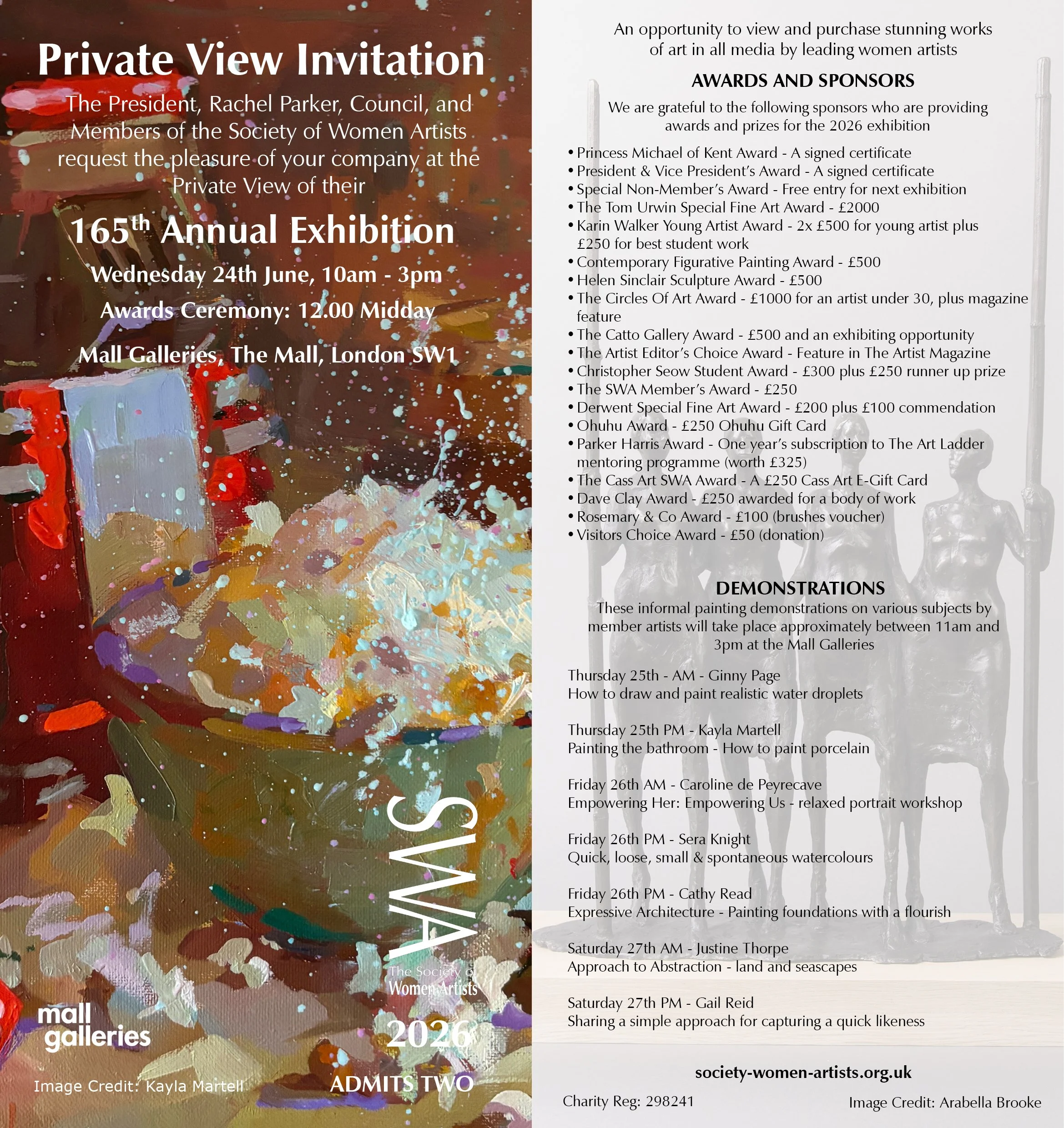 Society of Women Artists - Mall Galleries London June 24, 2026
