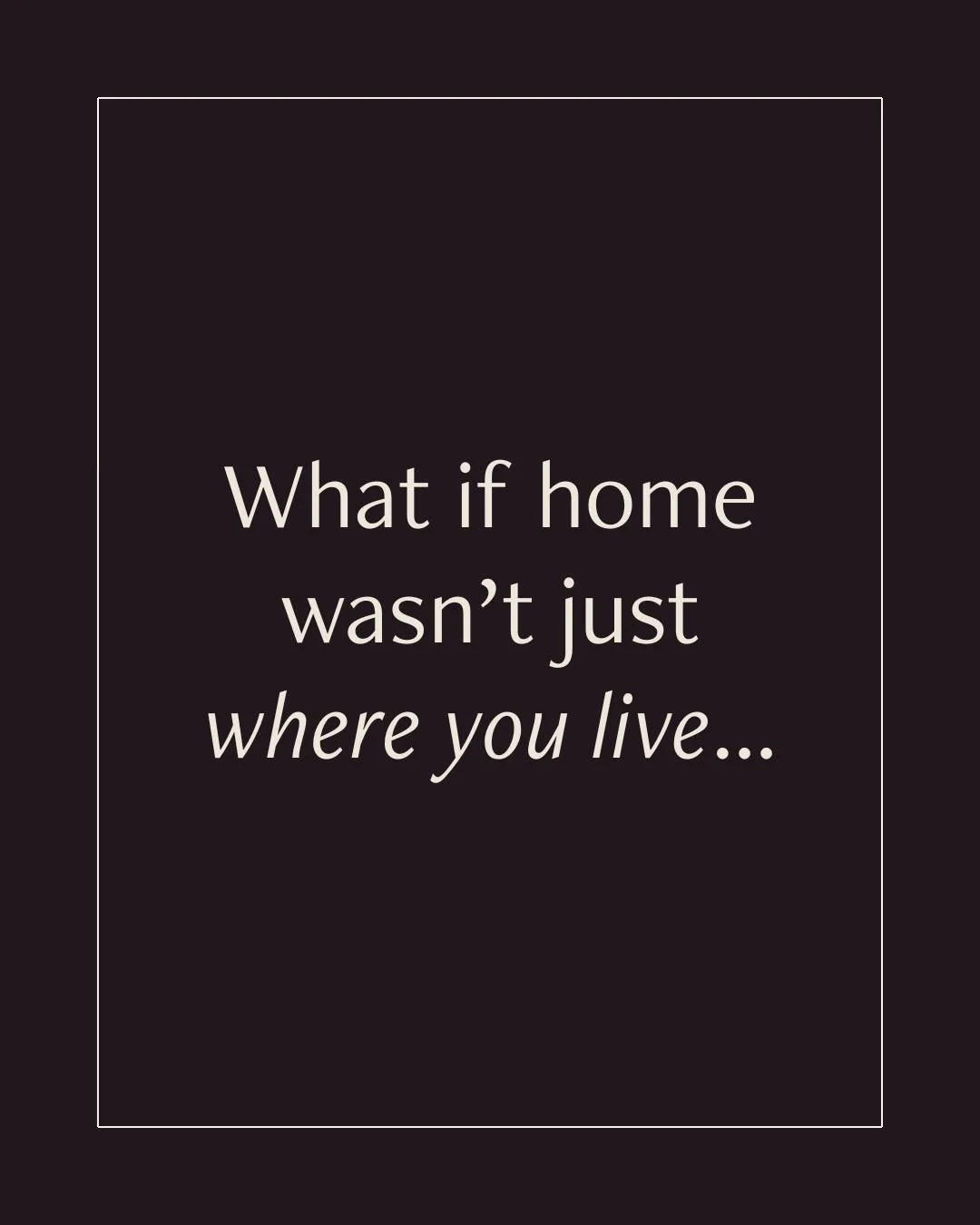 Every dream begins with a question.

Something new is taking shape. Stay tuned for the full reveal.