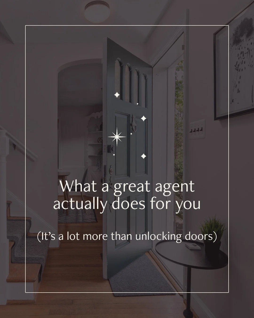 It&rsquo;s not just unlocking doors. 🚪 A great agent guides you from your initial search to closing and beyond, helping you make smarter decisions along the way.

They refine your search, craft strong offers, negotiate on your behalf, and manage the