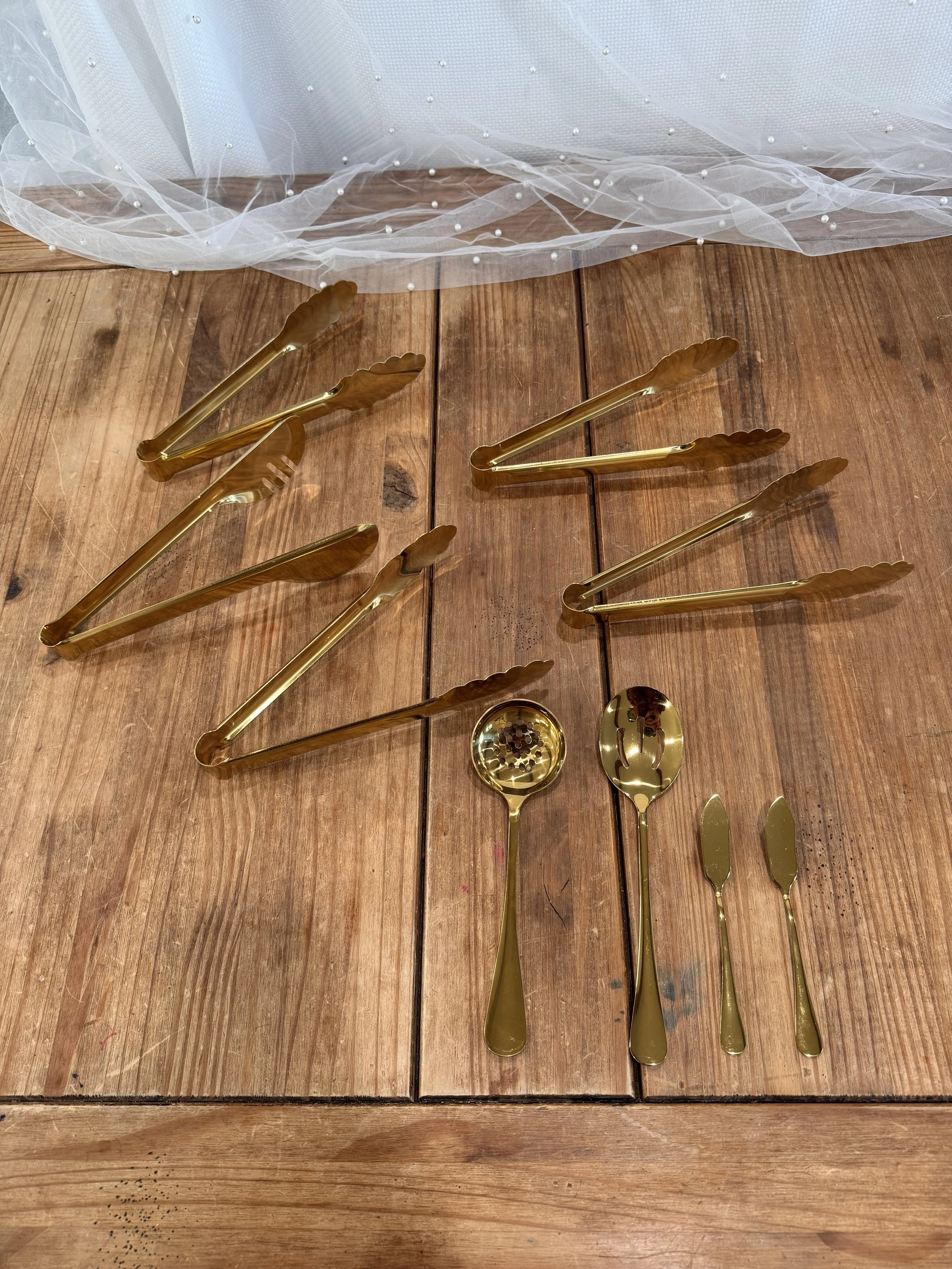 Gold Serving Utensil Set