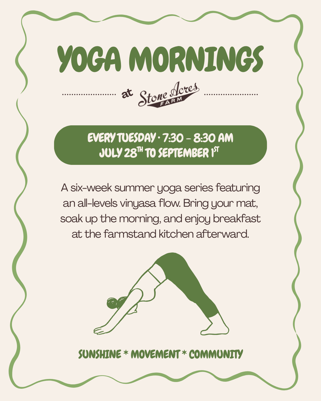 Yoga Mornings on the Farm 