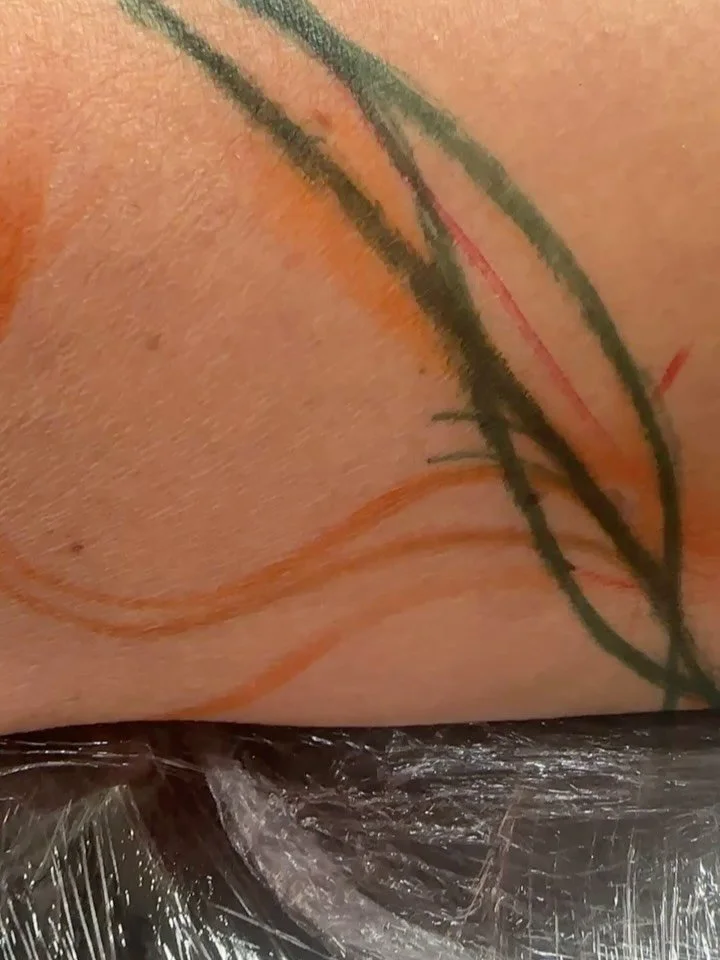 Freehand lines for Erica