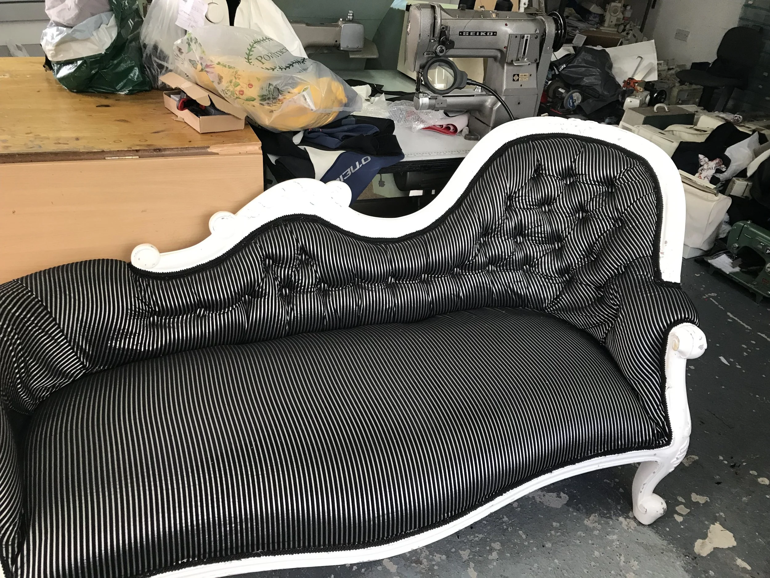 Chaise Longue Reupholstery (After)