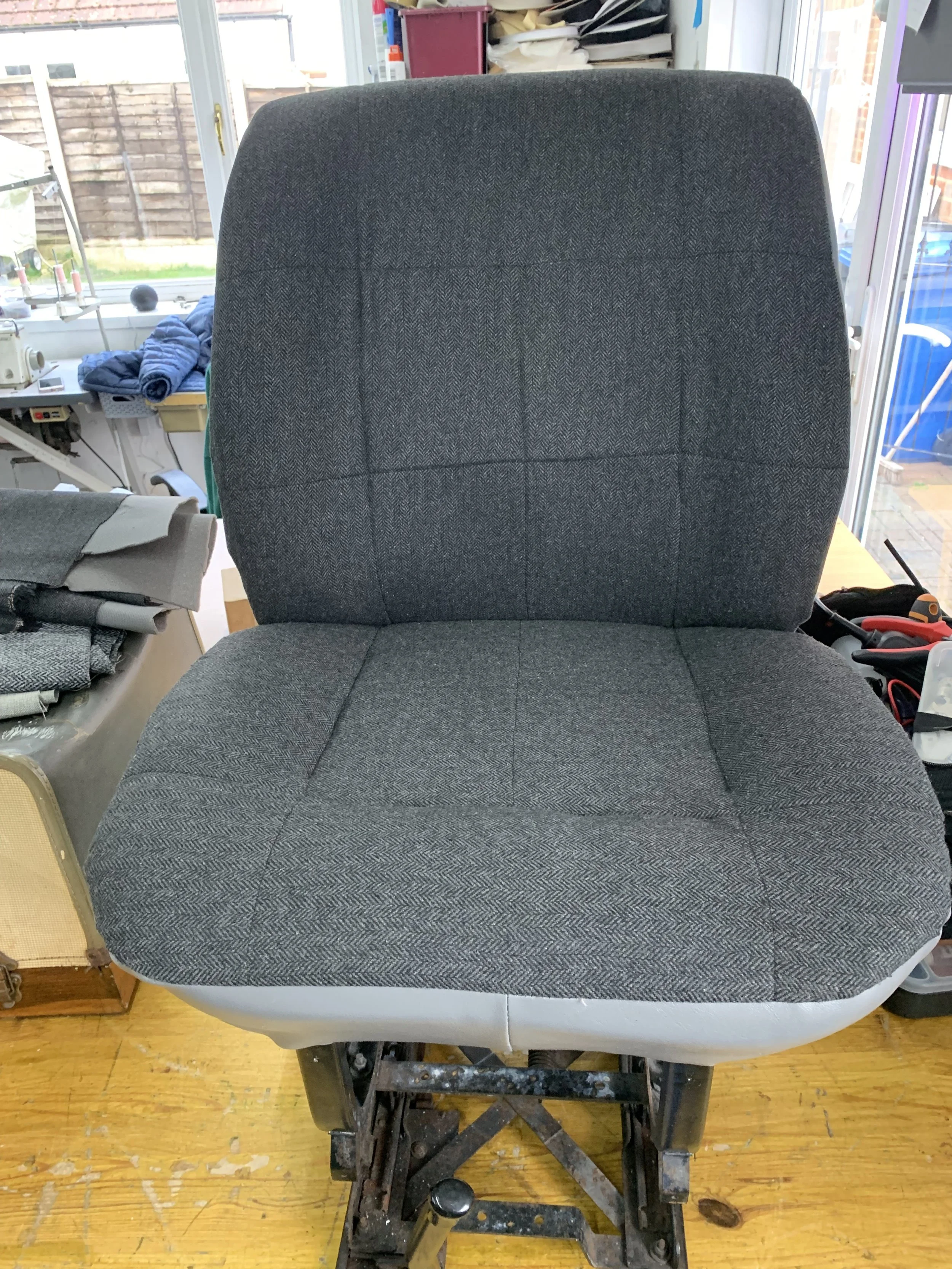 A van seat re-covered