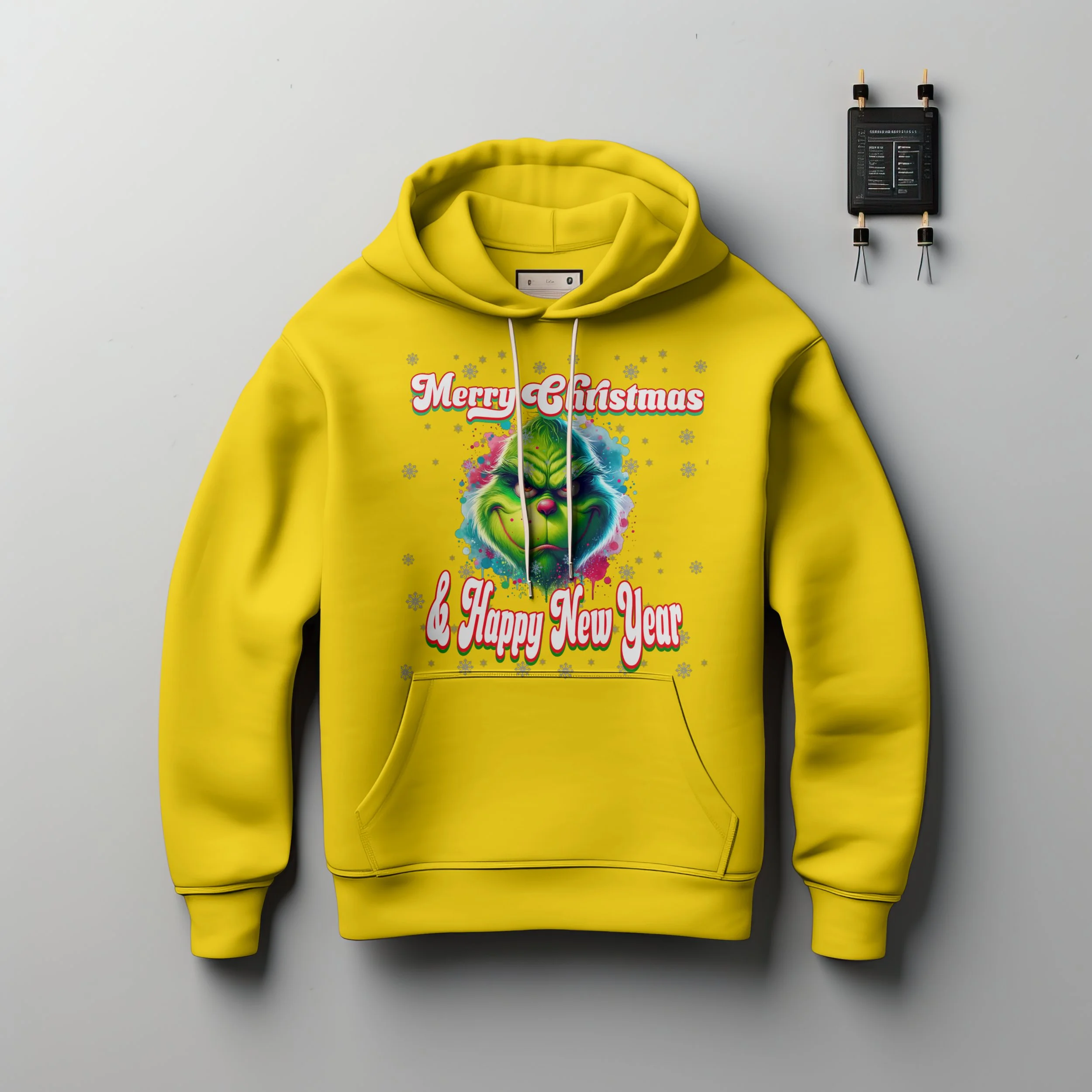 🎄😏 “Merry Christmas & Happy New Year” — Grinch Hoodie Edition