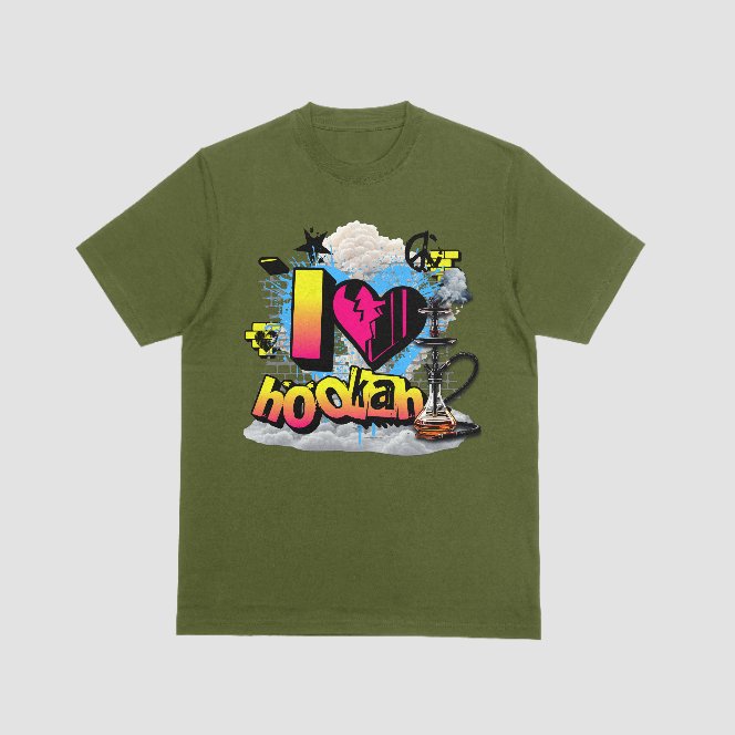 💨 “I Love Hookah” — Street Culture Edition T-Shirt