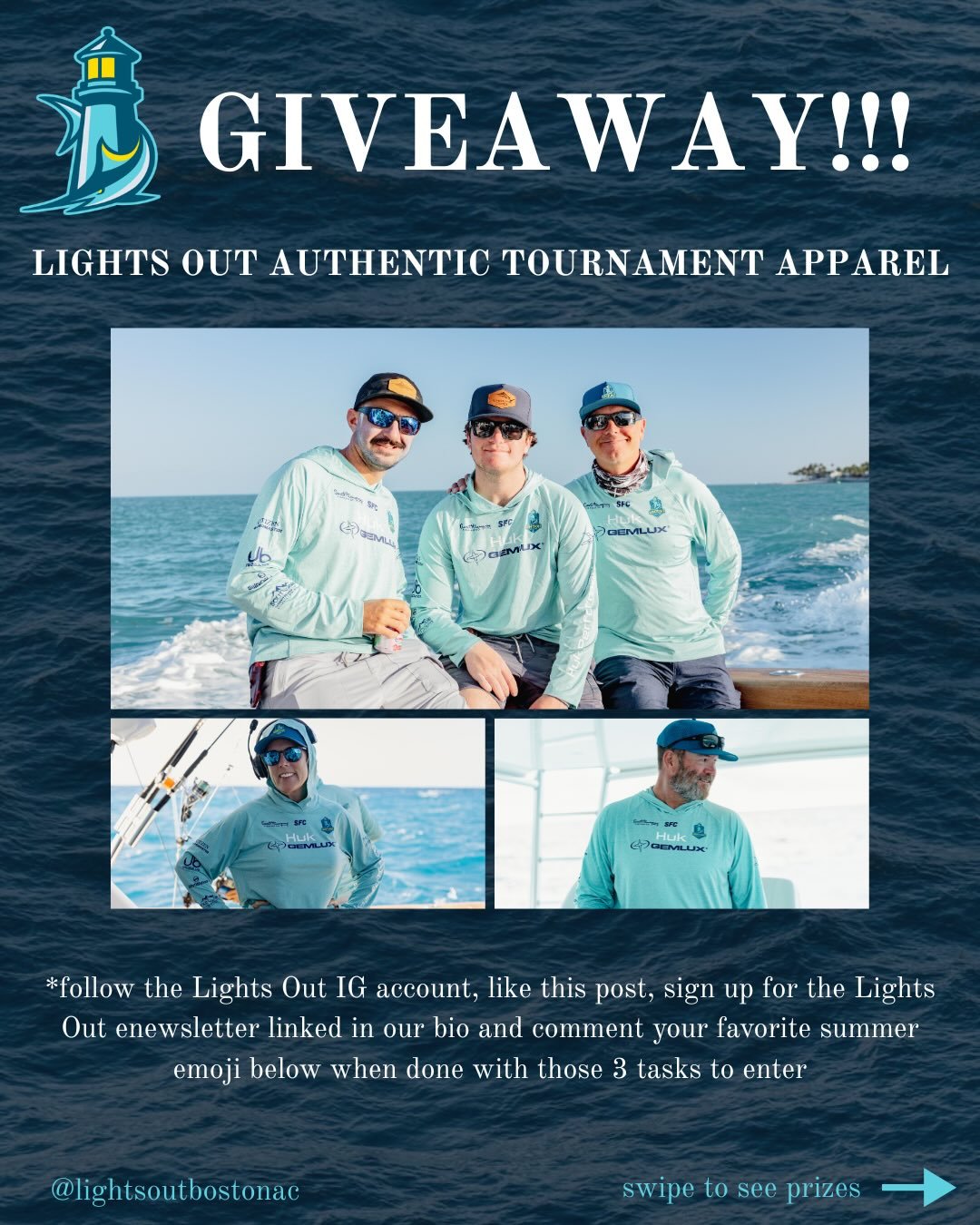 GIVEAWAY!!!
Follow the Lights Out IG account, like this post, and sign up for the Lights Out enewsletter linked in our bio. Comment your favorite summer emoji below when done with those 3 tasks to enter!

The winner will receive an authentic team Huk