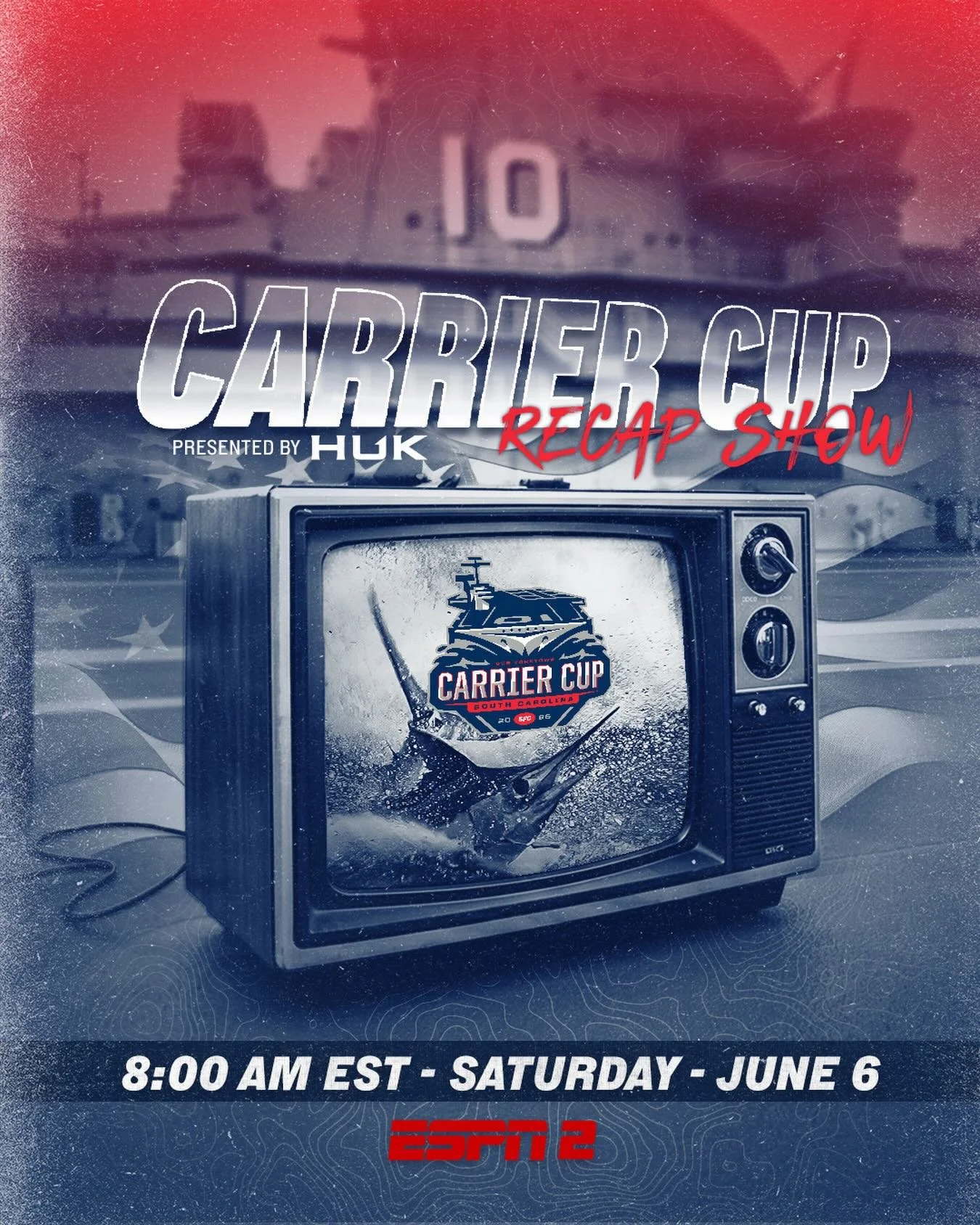 Carrier Cup presented by @hukgear Recap Show airs tomorrow morning, June 6th, at 8AM on ESPN2 📺

Relive the action and the moments that defined the tournament. Don&rsquo;t miss it.

@sportfishingchampionship 
@espn 

#charleston #fishing #sportfishi