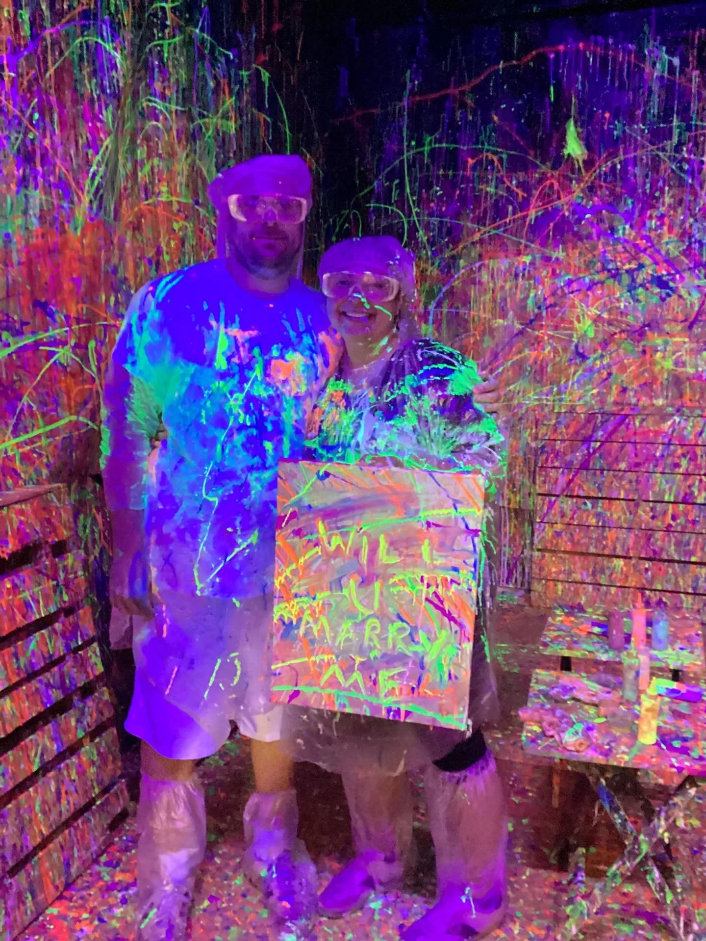 This was a first for us at Splatter Paint Erie! 🫟💍

She said YES!! Congratulations!

We're not crying 😭 you're crying 

#proposed #ido #putaringonit💍